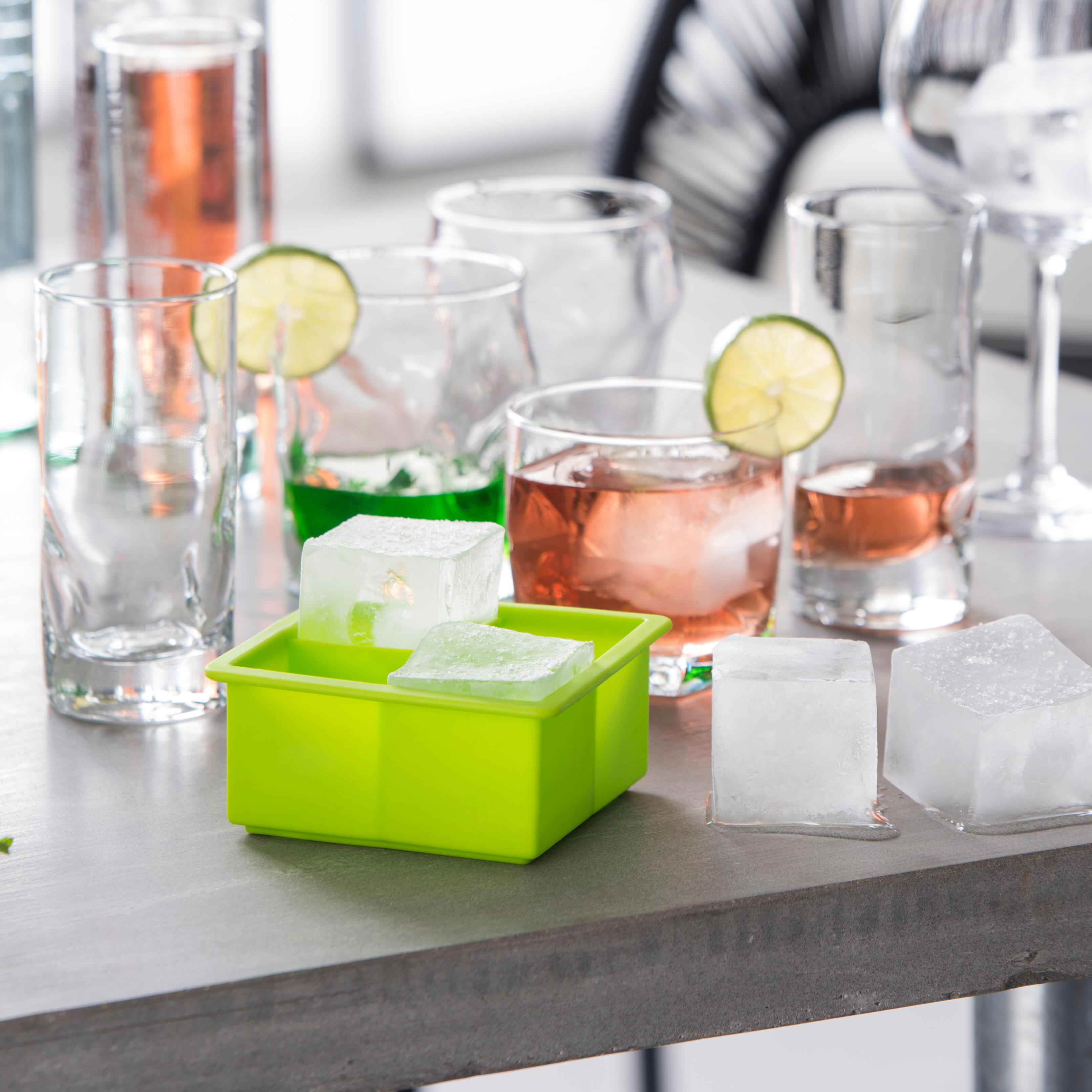 COCKTAIL IJsblokjesvorm groenH 5,5 x B 11,7 x D 11,7 cm