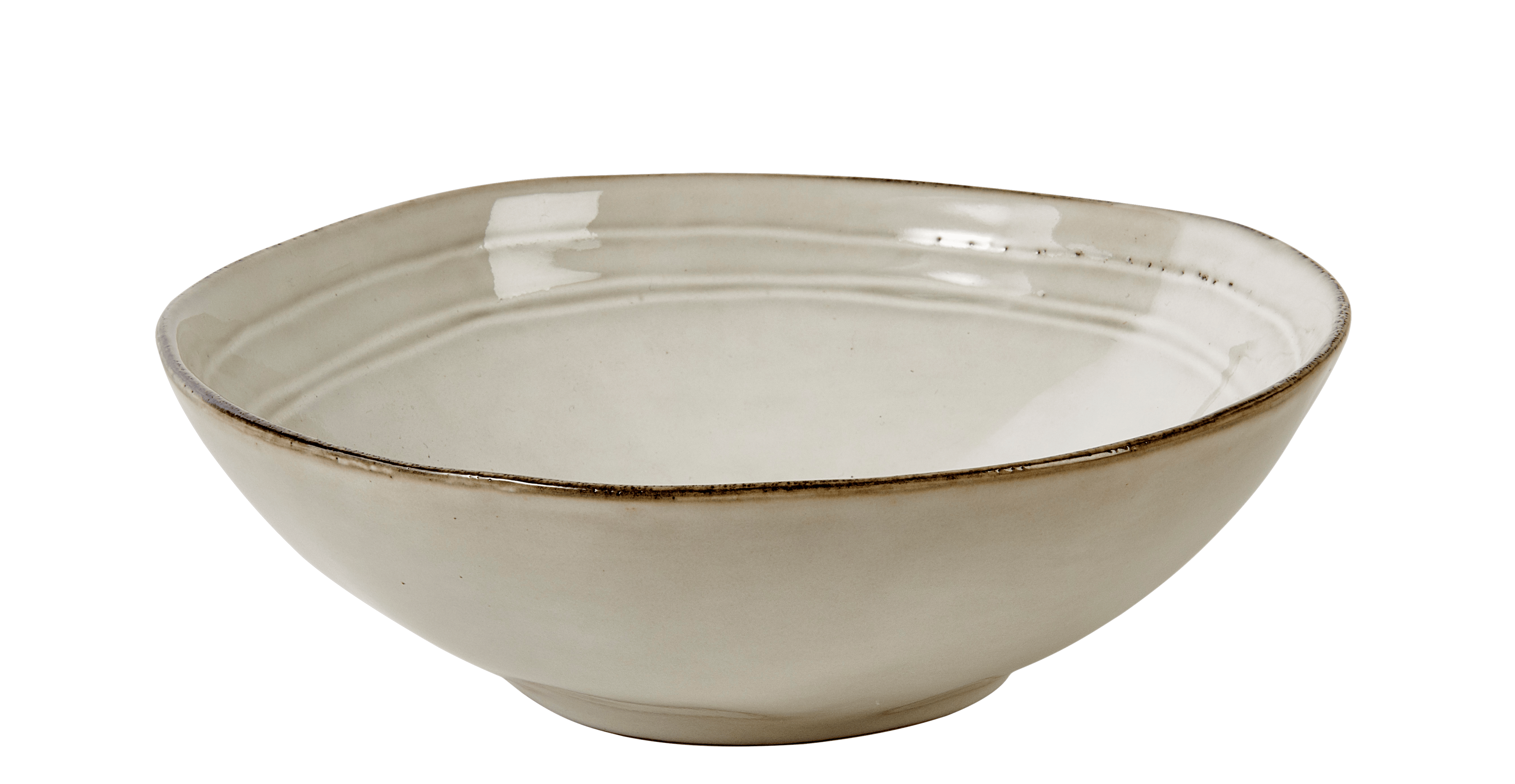 EARTH MARL Diep bord crèmeH 6,4 cm - Ø 20 cm
