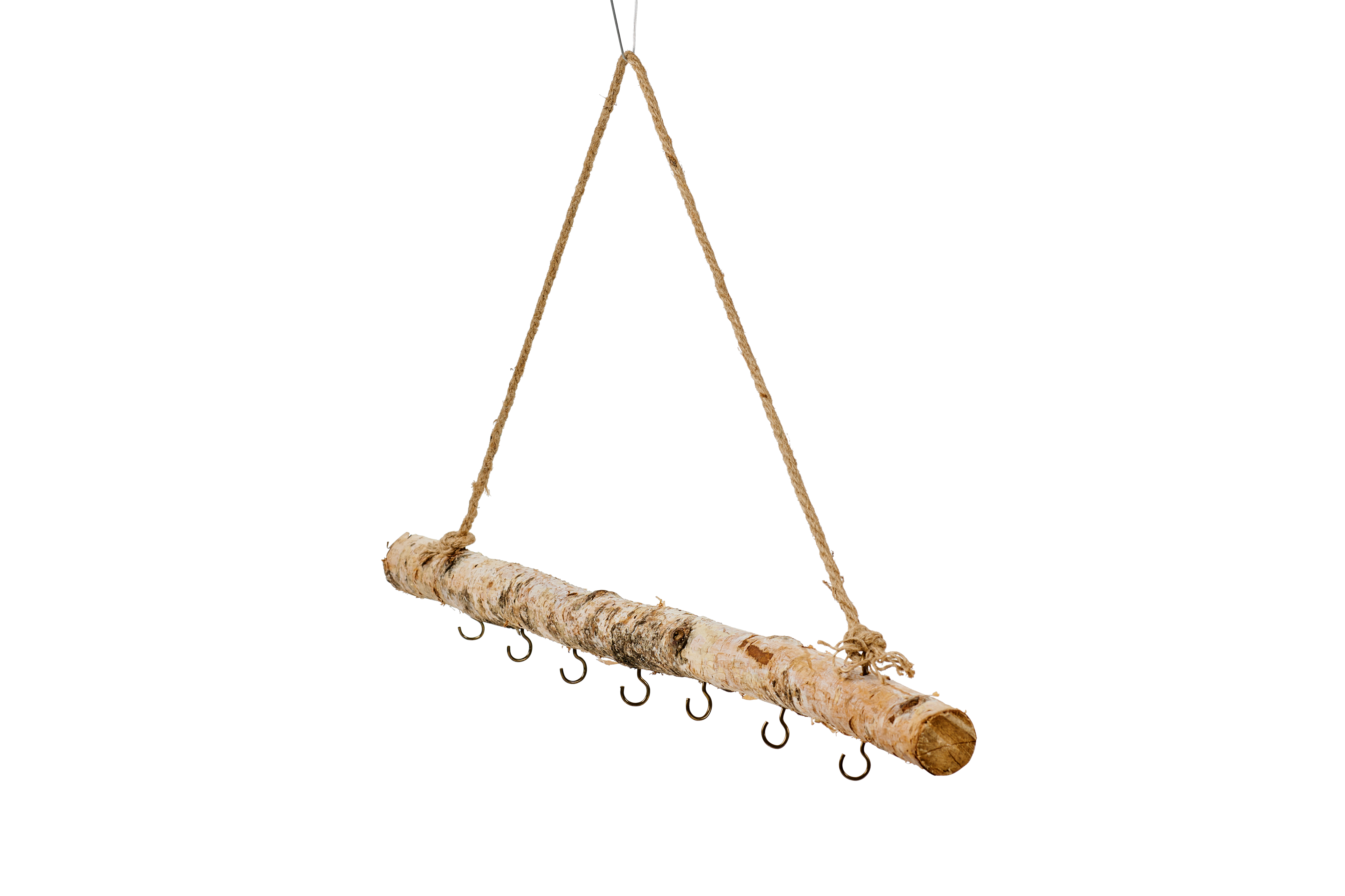 BIRCH Tak met 7 haken naturelL 80 cm