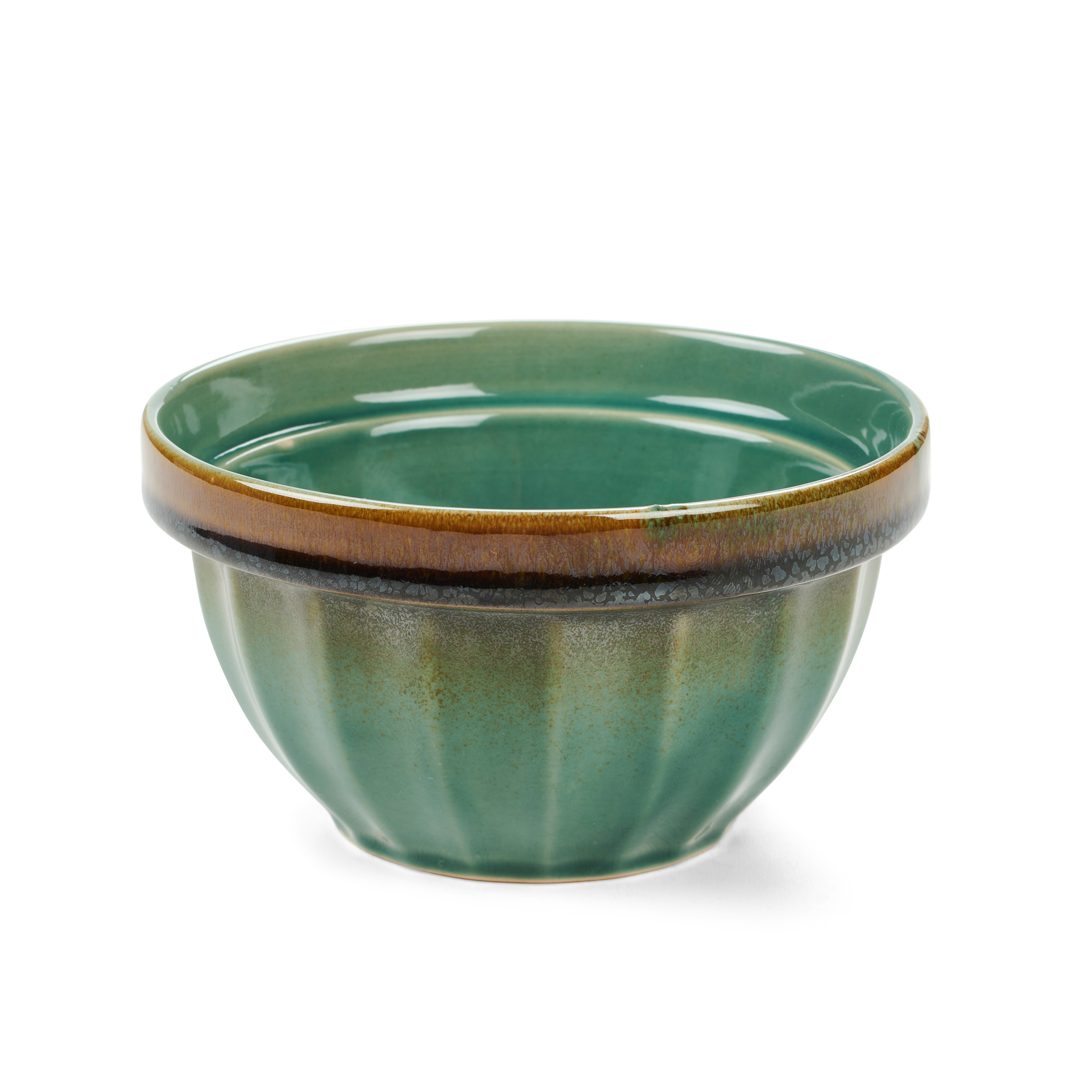 BLEND GREEN Bowl 52 CL groen - set van 4 H 7,6 cm - Ø 13,7 cm