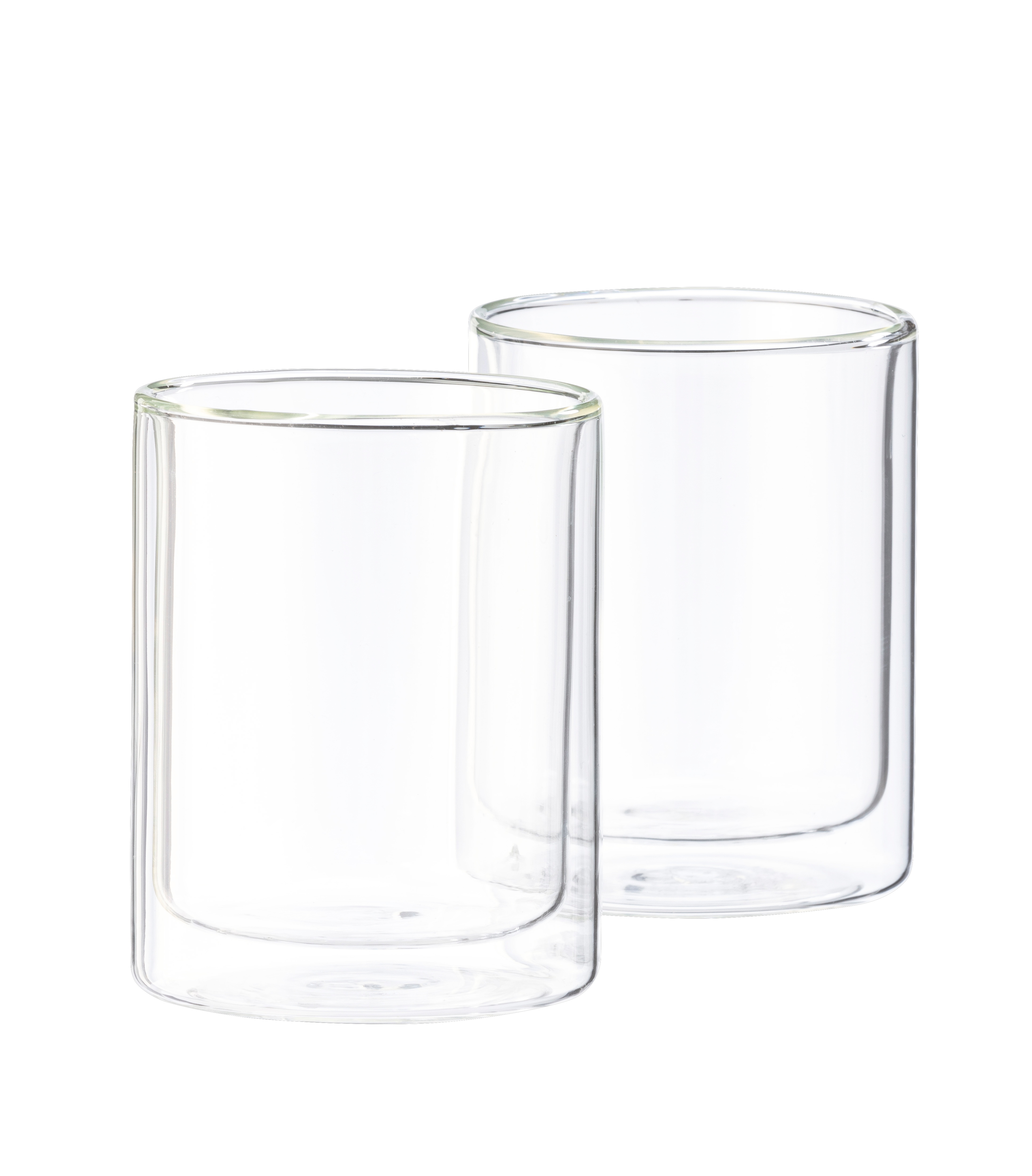 RELAX Dubbelwandige glazen set van 2 33 CL transparantH 10 cm - Ø 8 cm