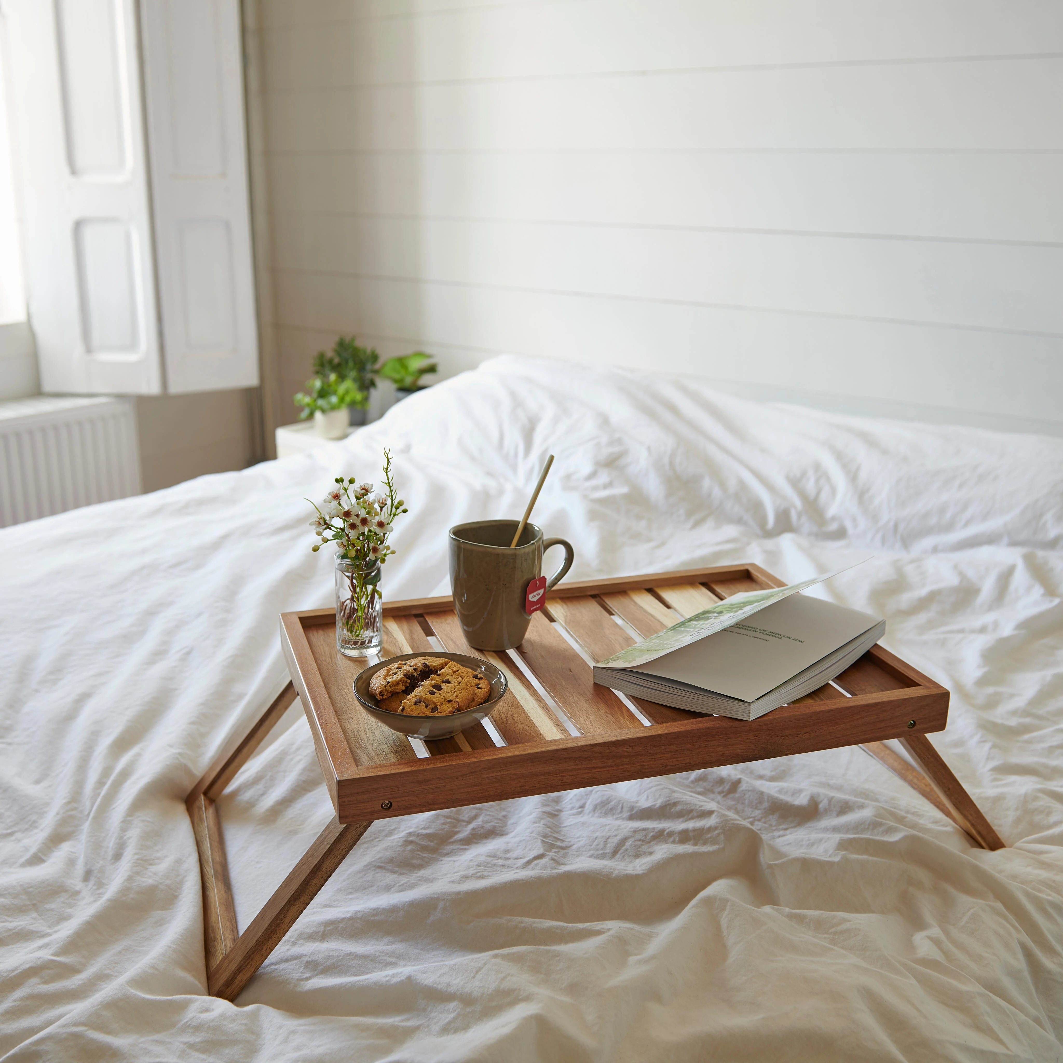 ACACIA Bedtafel naturelH 20,5 x B 49 x D 33 cm