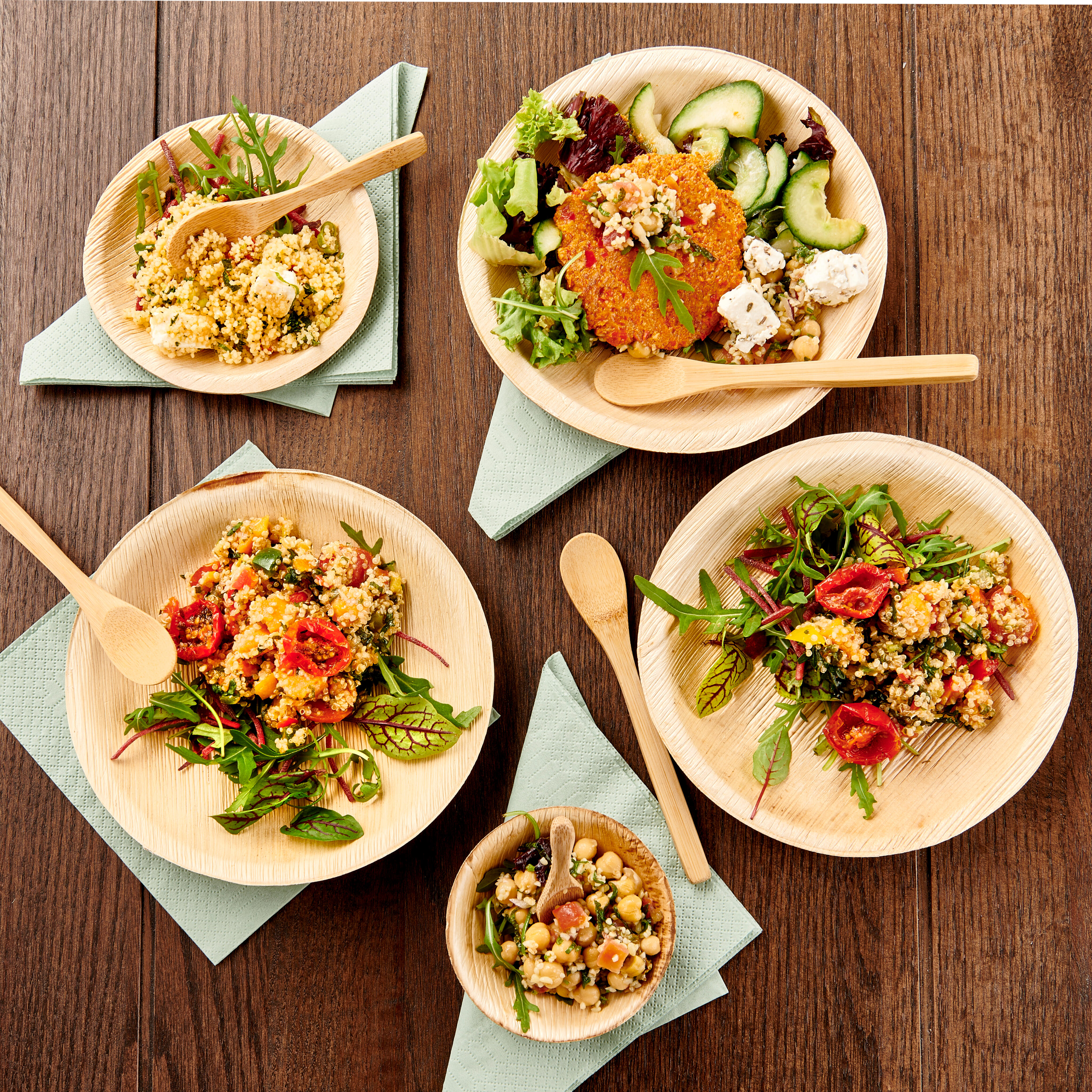 ARECA LEAF Bowls set van 6 naturelØ 10 cm