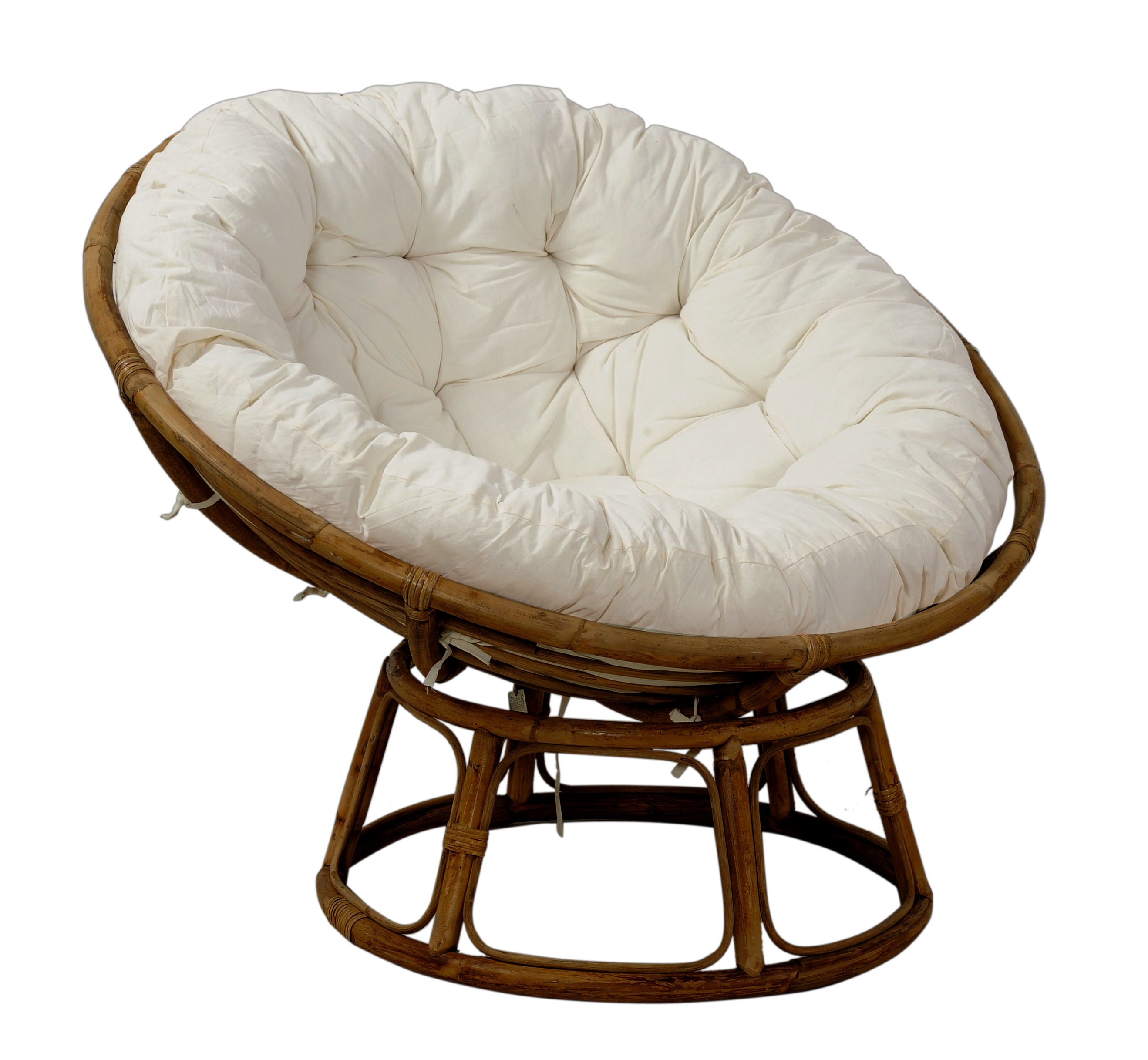 PAPASAN Lounge stoel naturel, gebroken witH 85 x B 102 x D 110 cm - Ø 113 cm