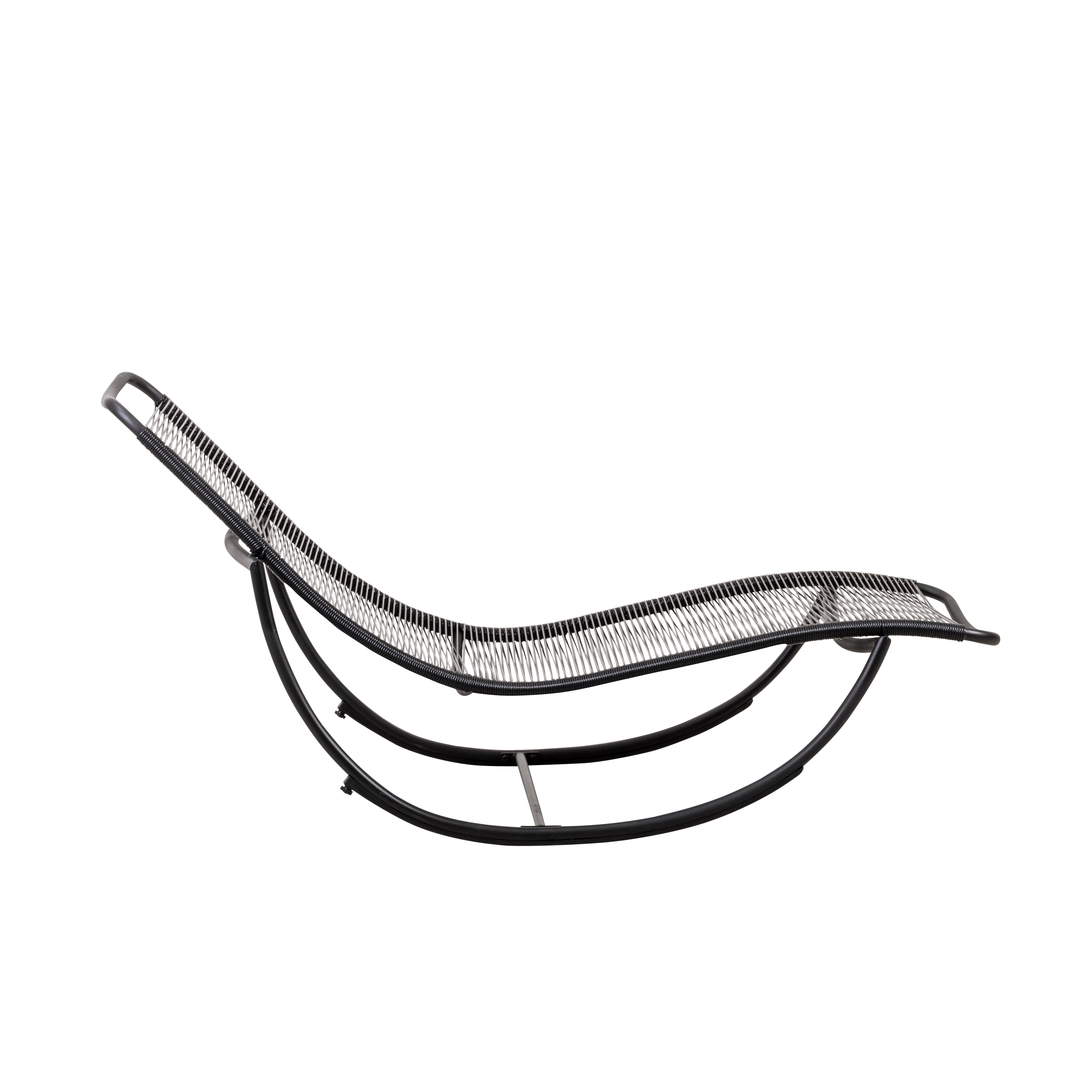 ACAPULCO Schommel ligbed zwartH 70,5 x B 62 x L 155 cm