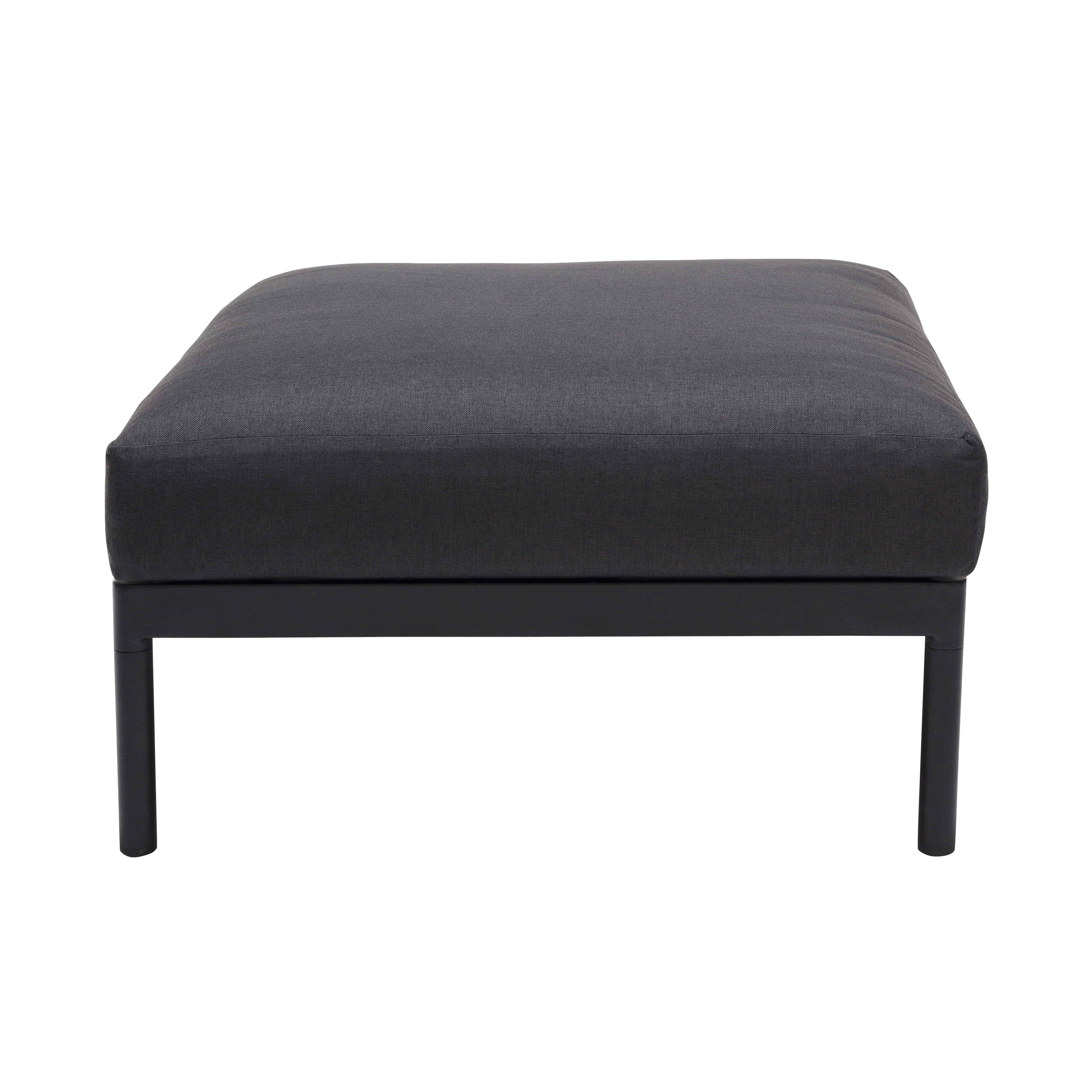 HANNA Lounge teak voetenbank zwart, naturelH 25,7 x B 73,8 x L 77,2 cm