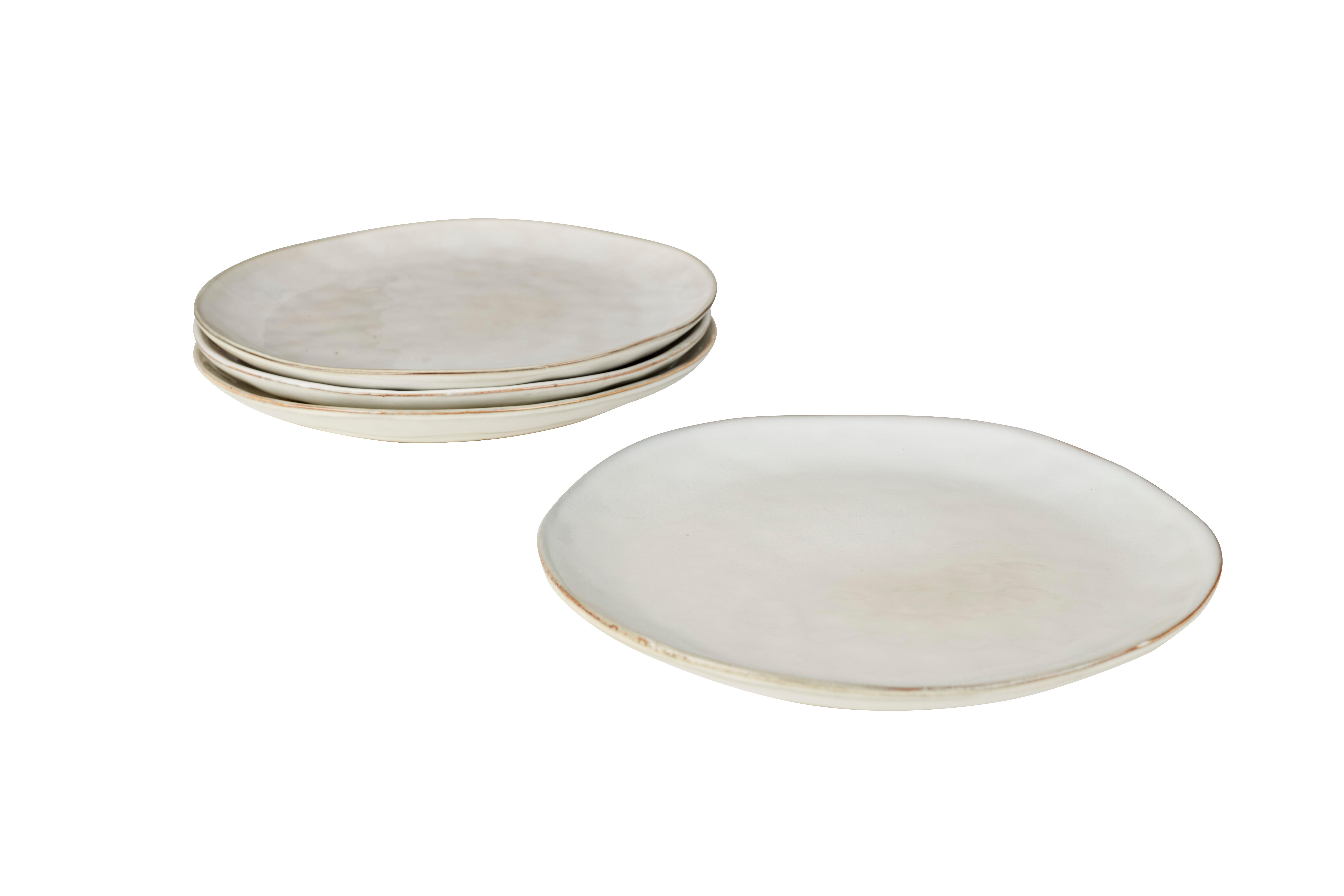 EARTH MARL plat bord setSet 4-delig crème