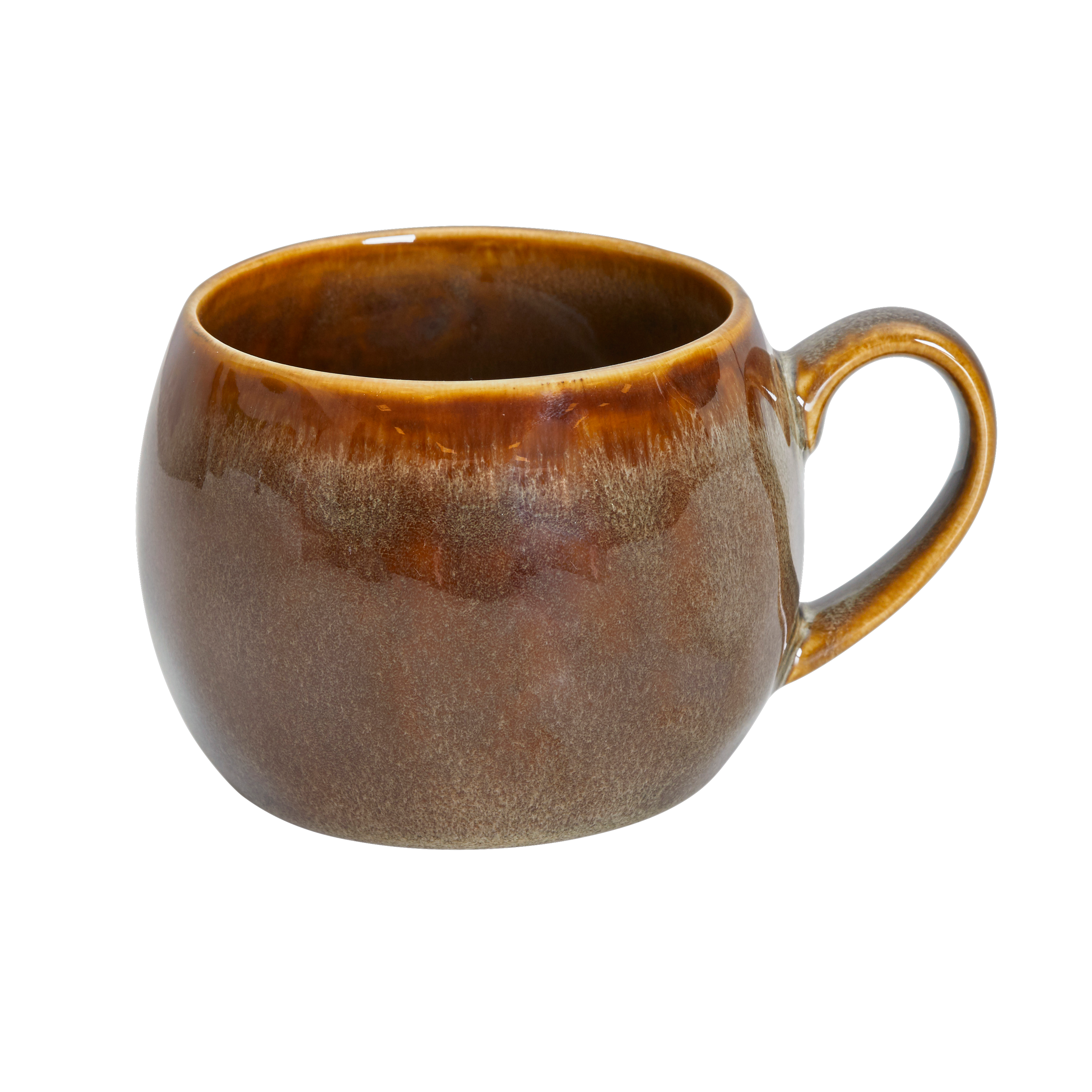 COZY Mok 27,5 CL bruin - set van 4 H 6,8 cm - Ø 8 cm