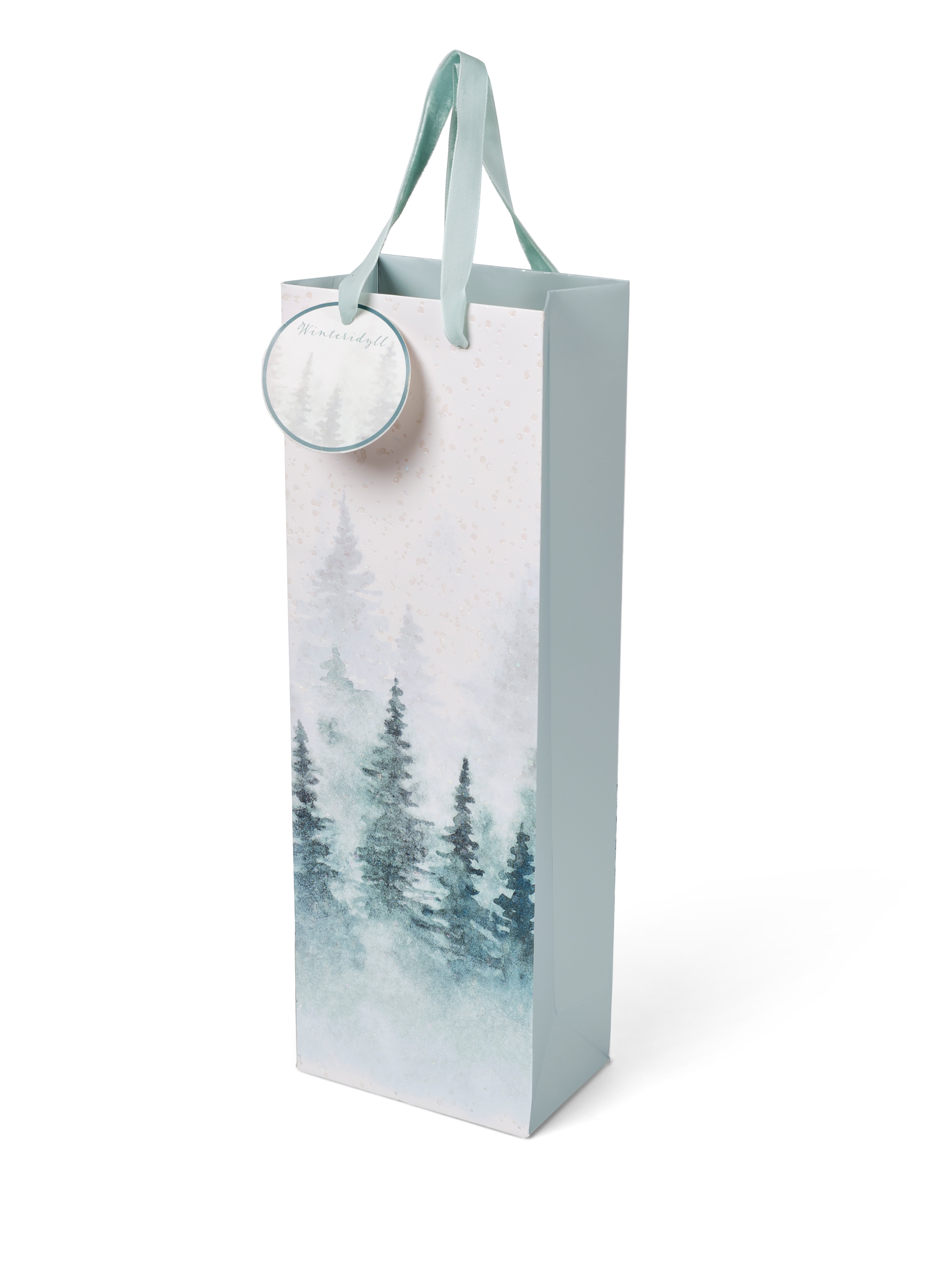 WINTERIDYLL Cadeautas groenH 12 x B 8 x L 36 cm