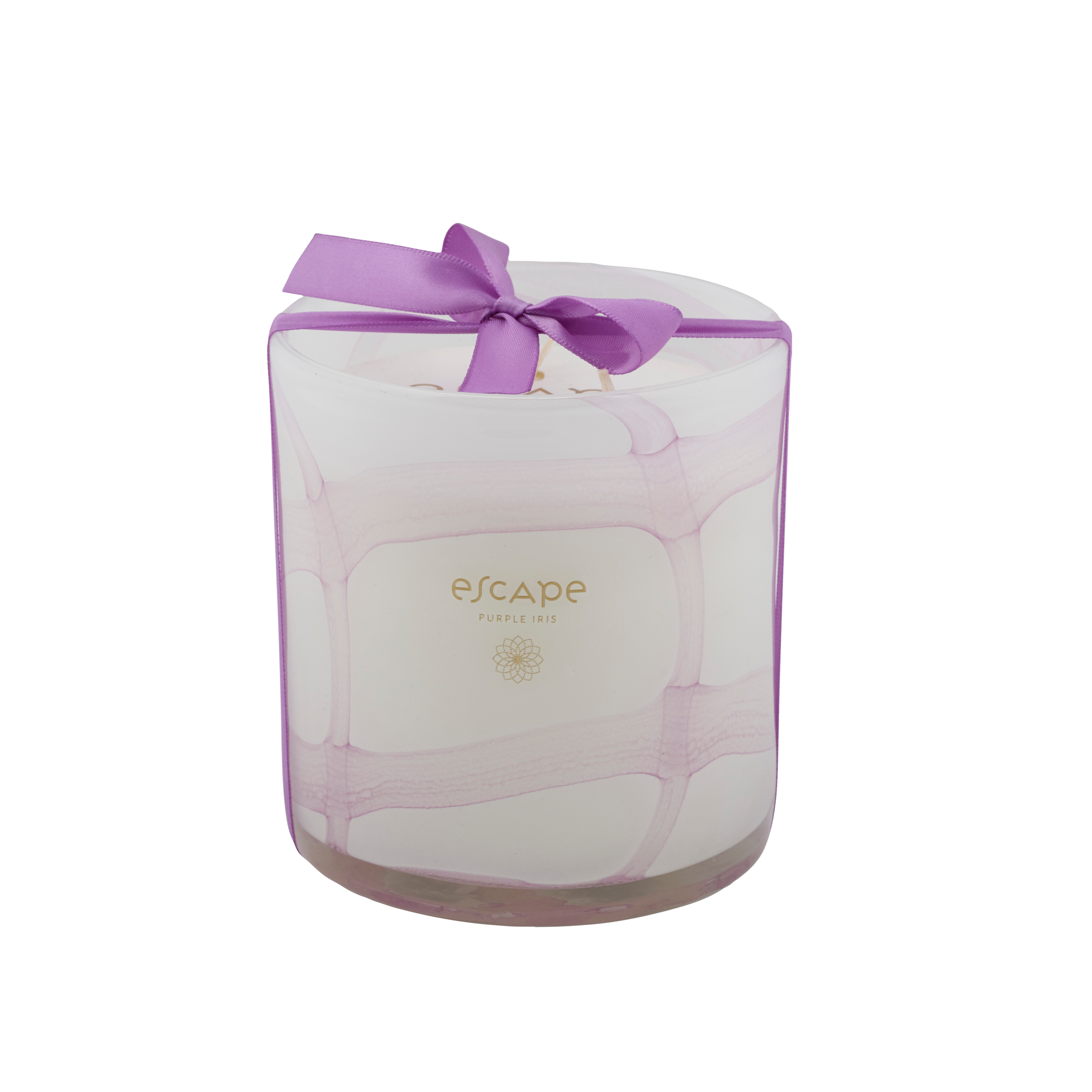ESCAPE PURPLE IRIS Xl geurkaars in glas lichtpaarsH 13,5 cm - Ø 12 cm