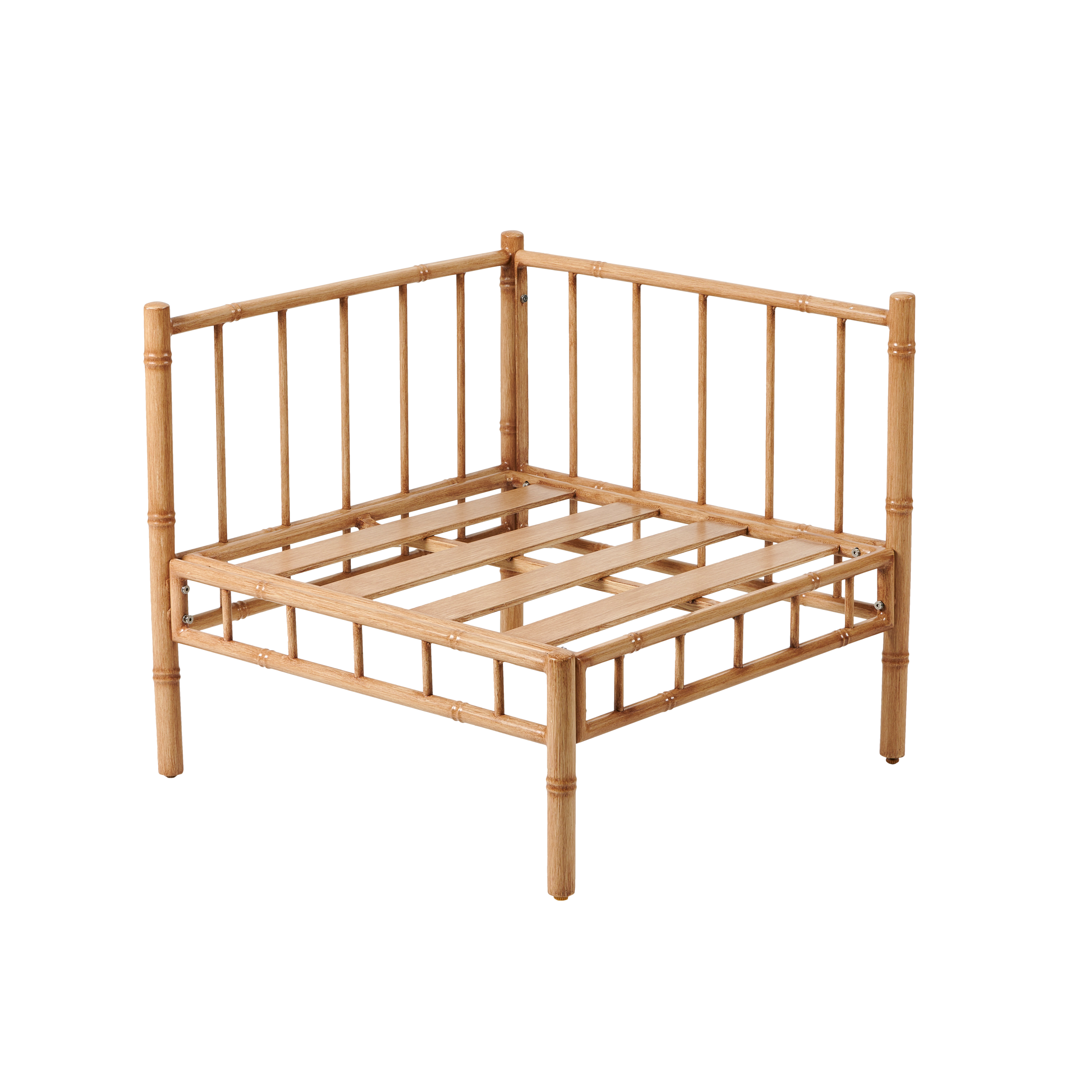 BAMBOLETTE Hoekzetel bamboo lookH 71 x B 80 x D 80 cm