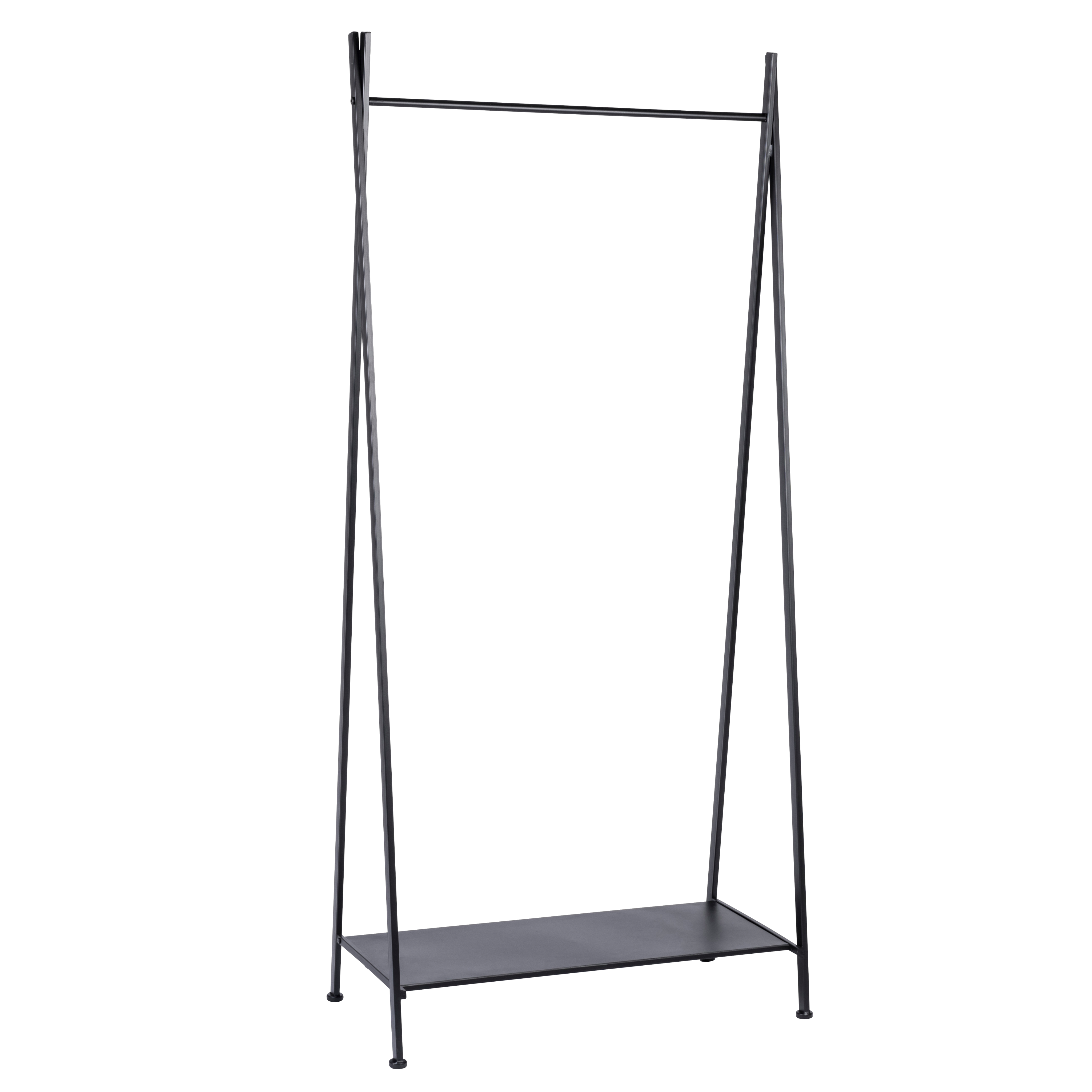 GIATO Kledingrek zwartH 175,5 x B 82 x D 40,5 cm - CASA