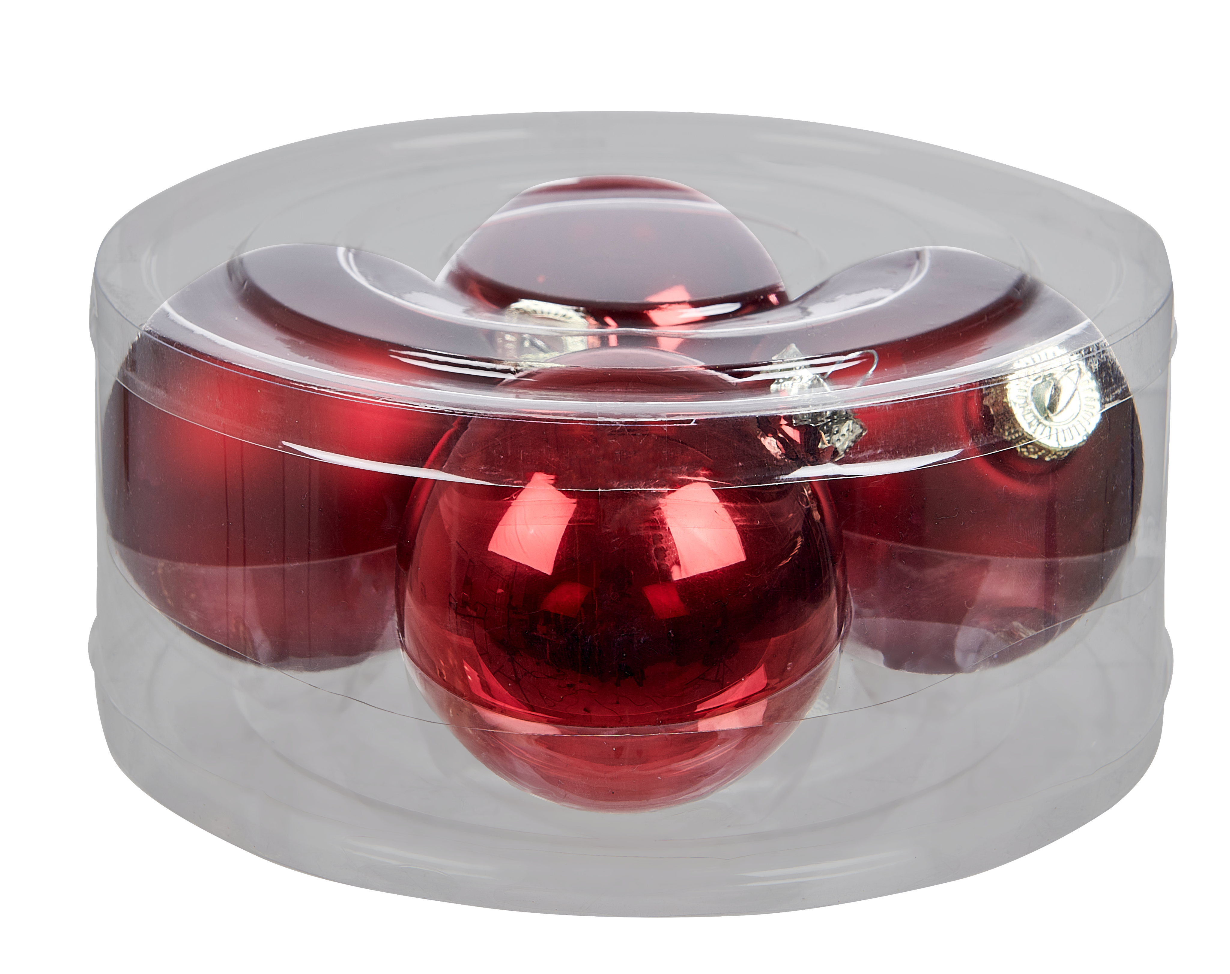 DARK RED Ballen set van 4 roodØ 8 cm
