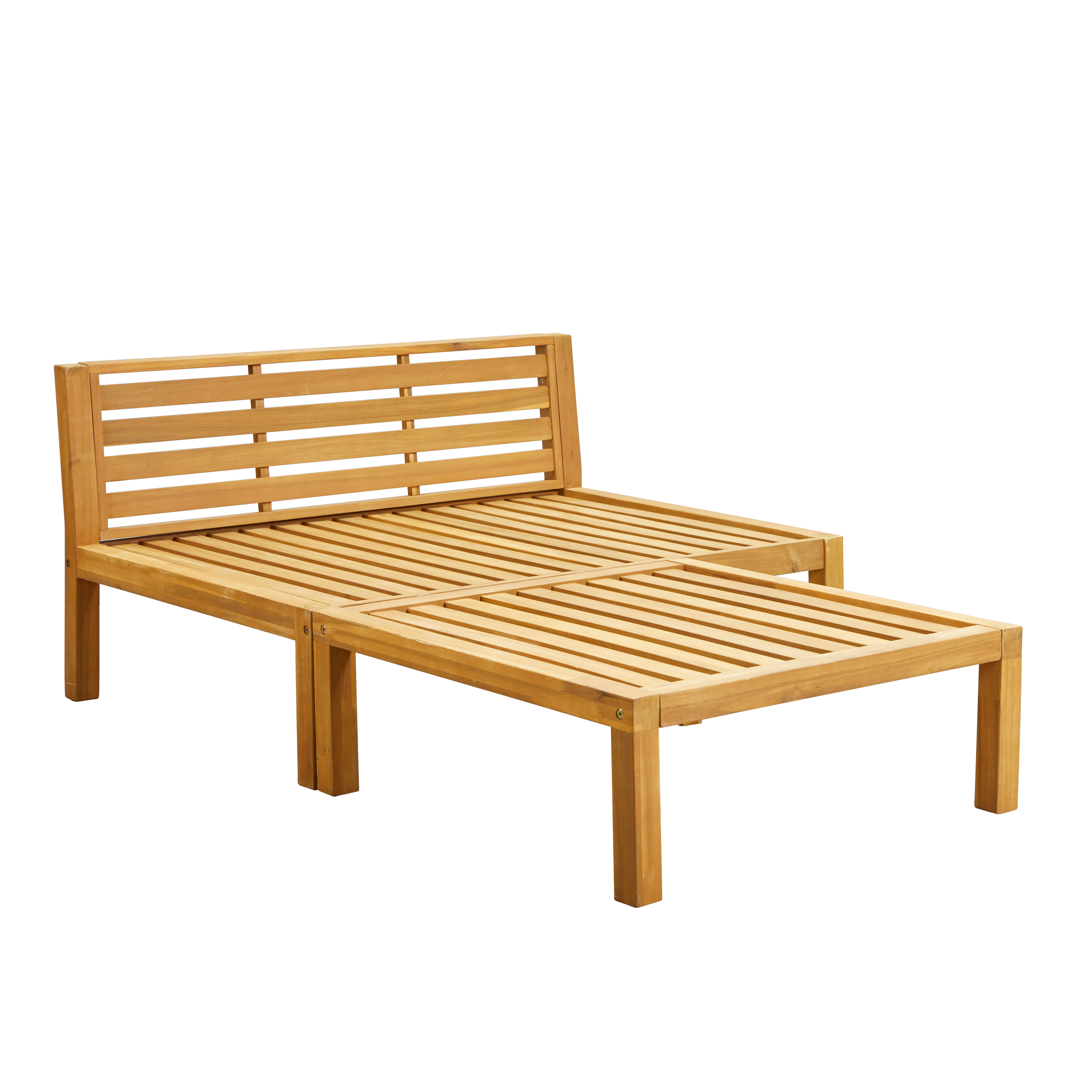 PAULETTE Lounge bank naturelH 64 x B 120 x D 90 cm