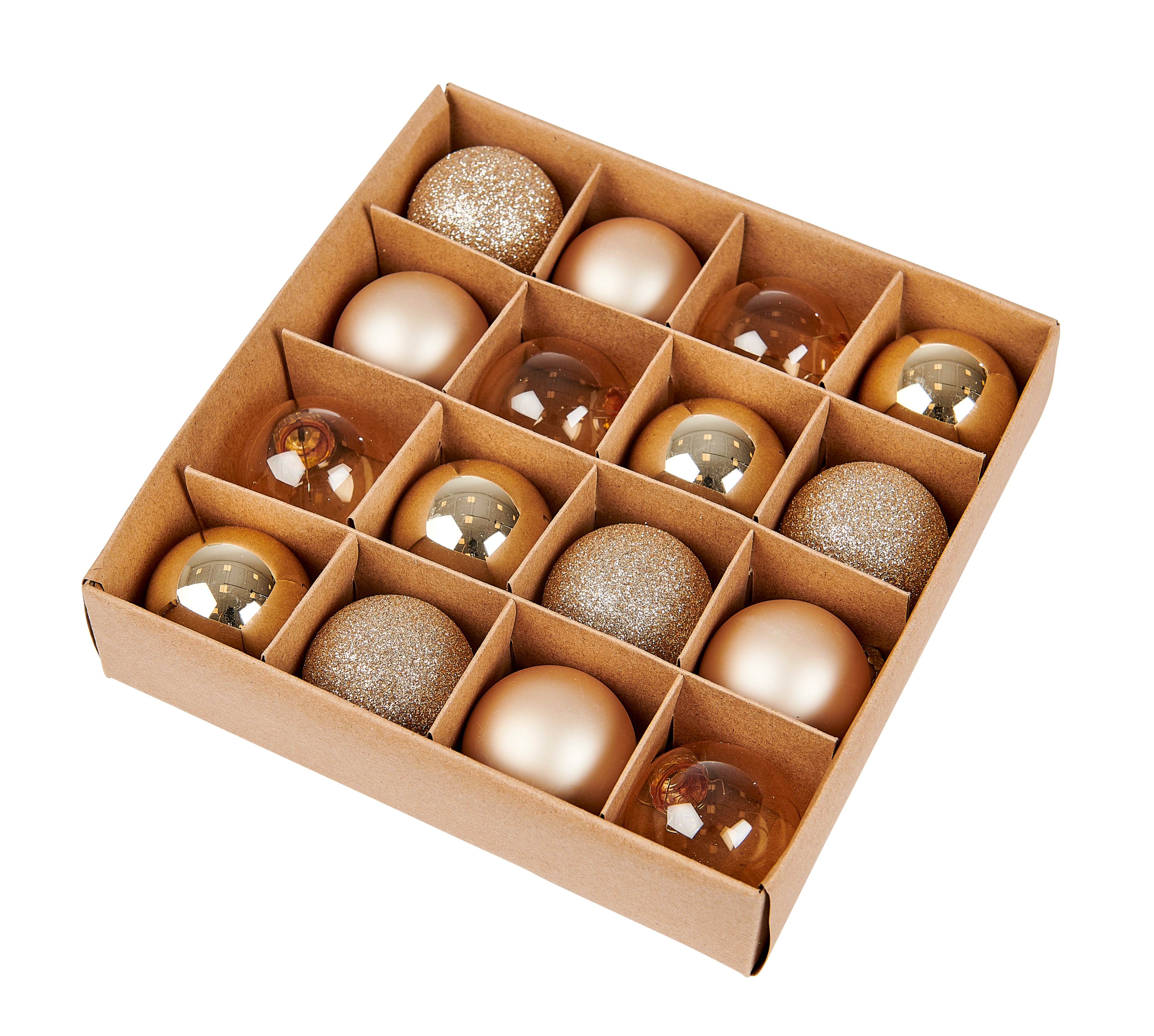 GOLD Kerstbal set van 16 goudØ 4 cm