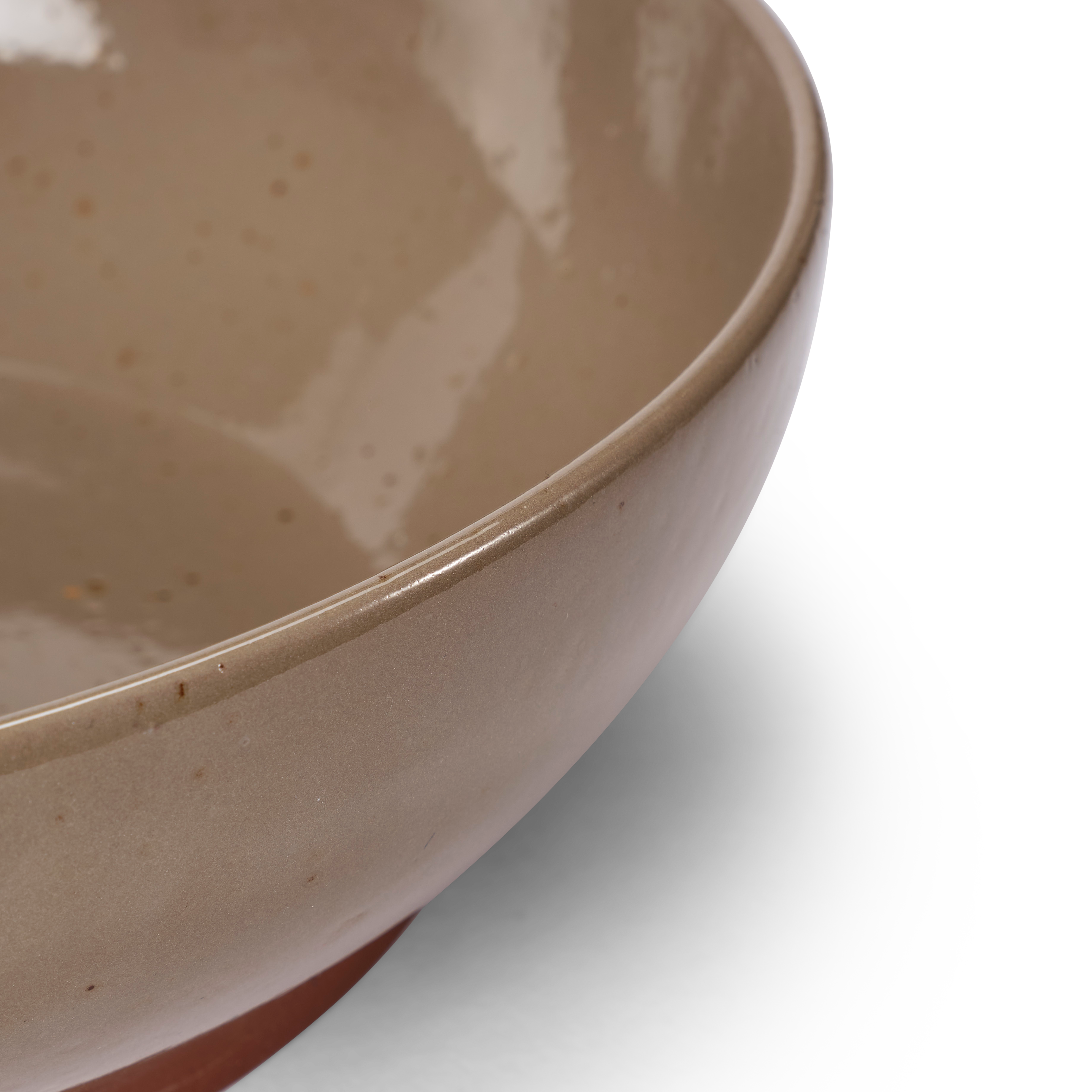 TERRA Bowl taupe - set van 4 H 7,5 cm - Ø 24,5 cm