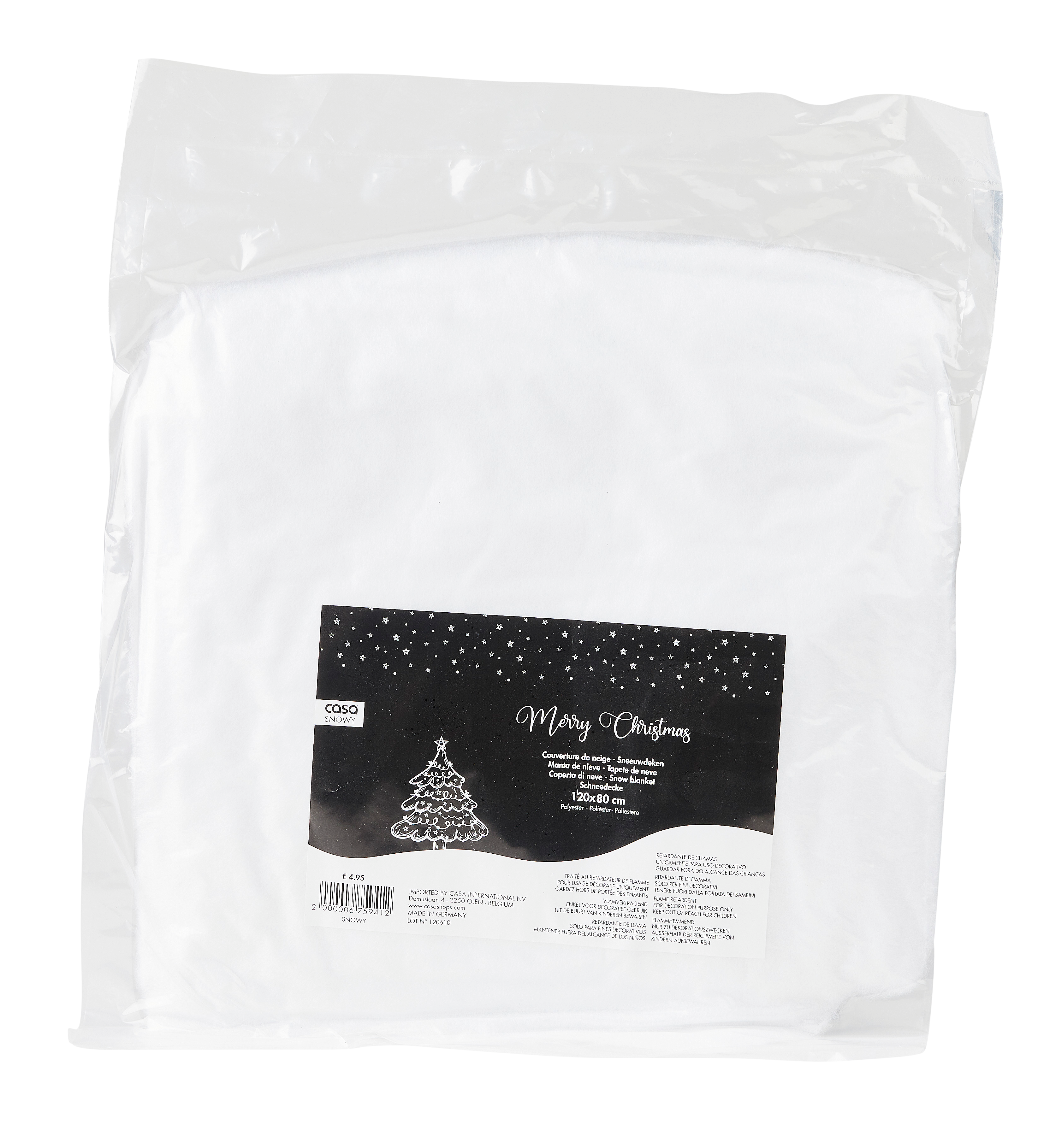 SNOWY Sneeuwdeken witB 120 x L 80 cm - CASA