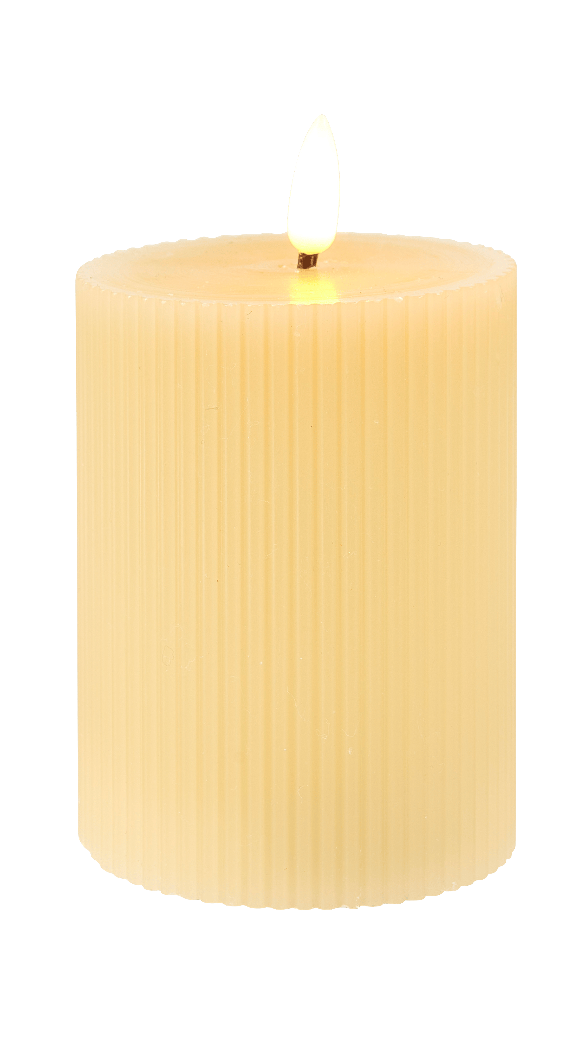 LED Kaars met led bruinH 13 cm - Ø 7,5 cm