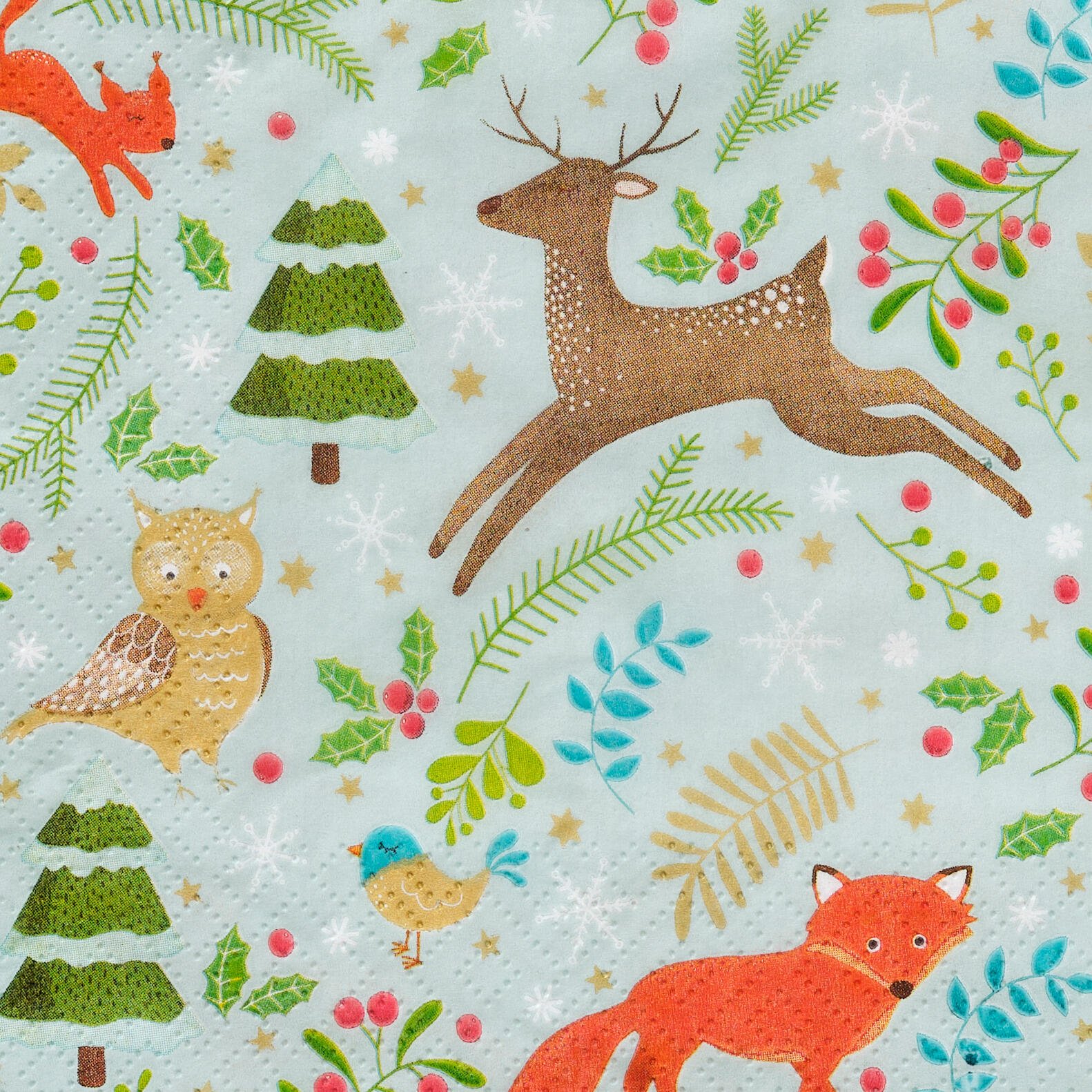ANIMALS Set 20 servetten groenB 33 x L 33 cm