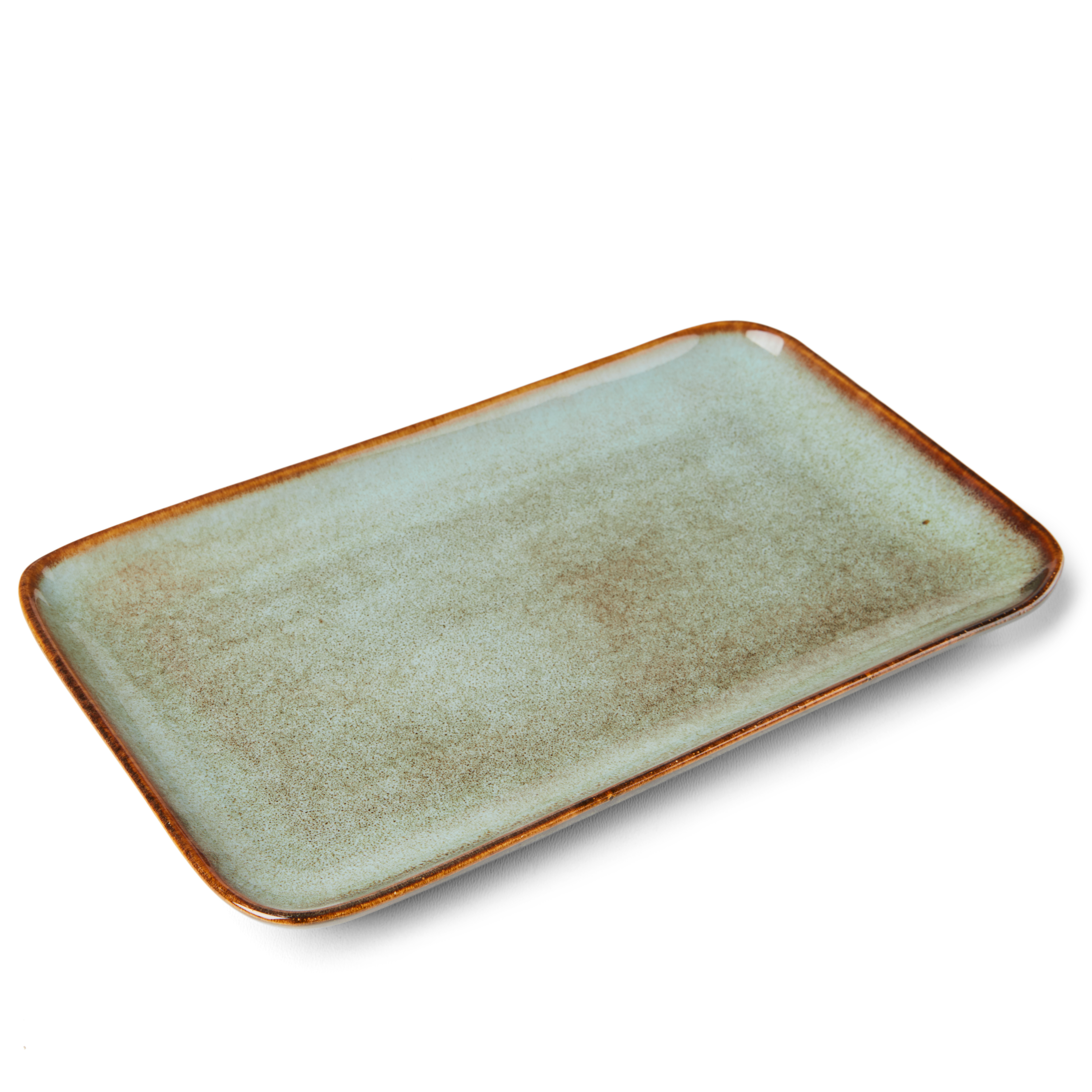 COZY GREEN Bord groen - set van 4 B 15 x L 25,5 cm