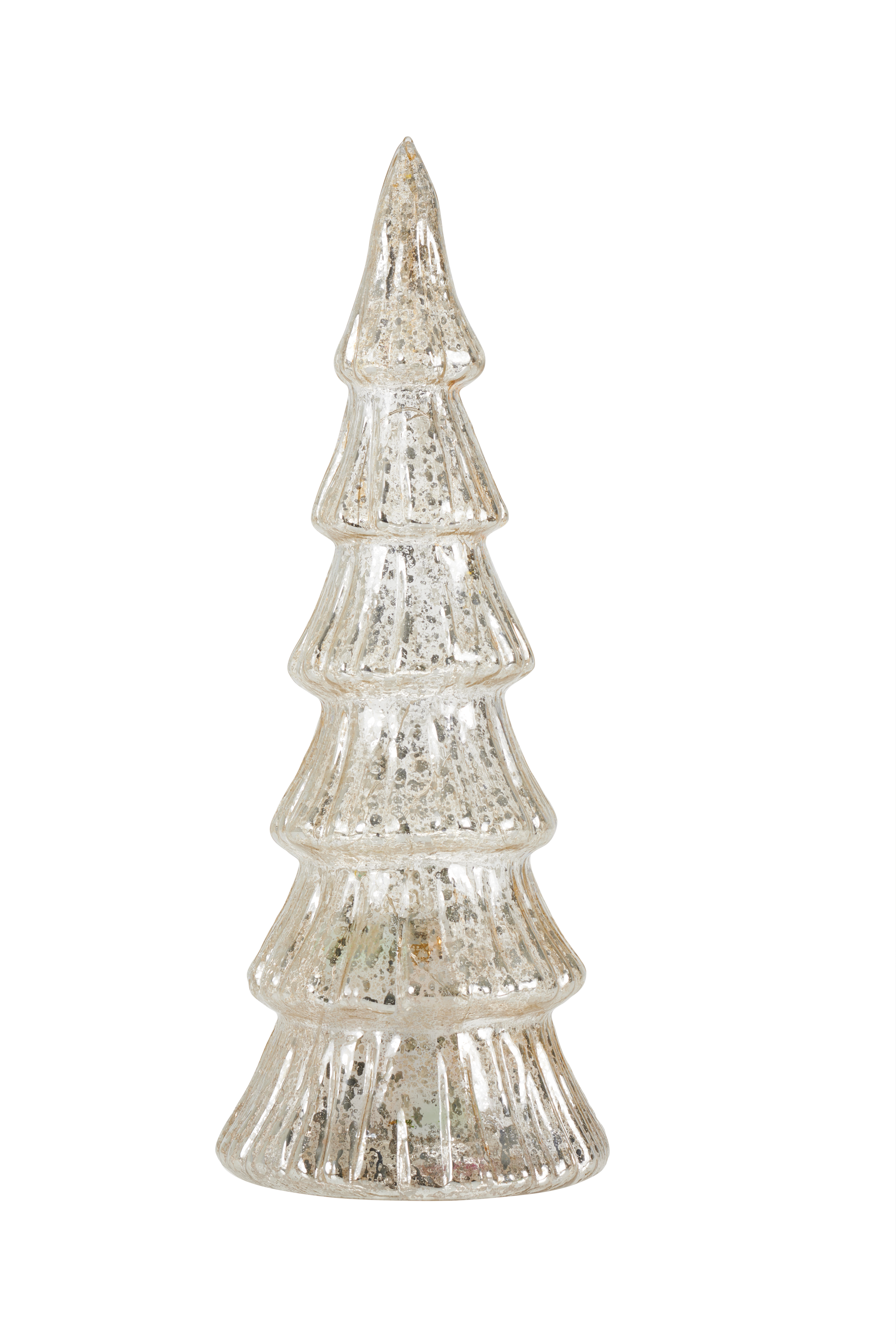 TILLIE Deco boom met 12 led zilverH 26 cm - Ø 10 cm