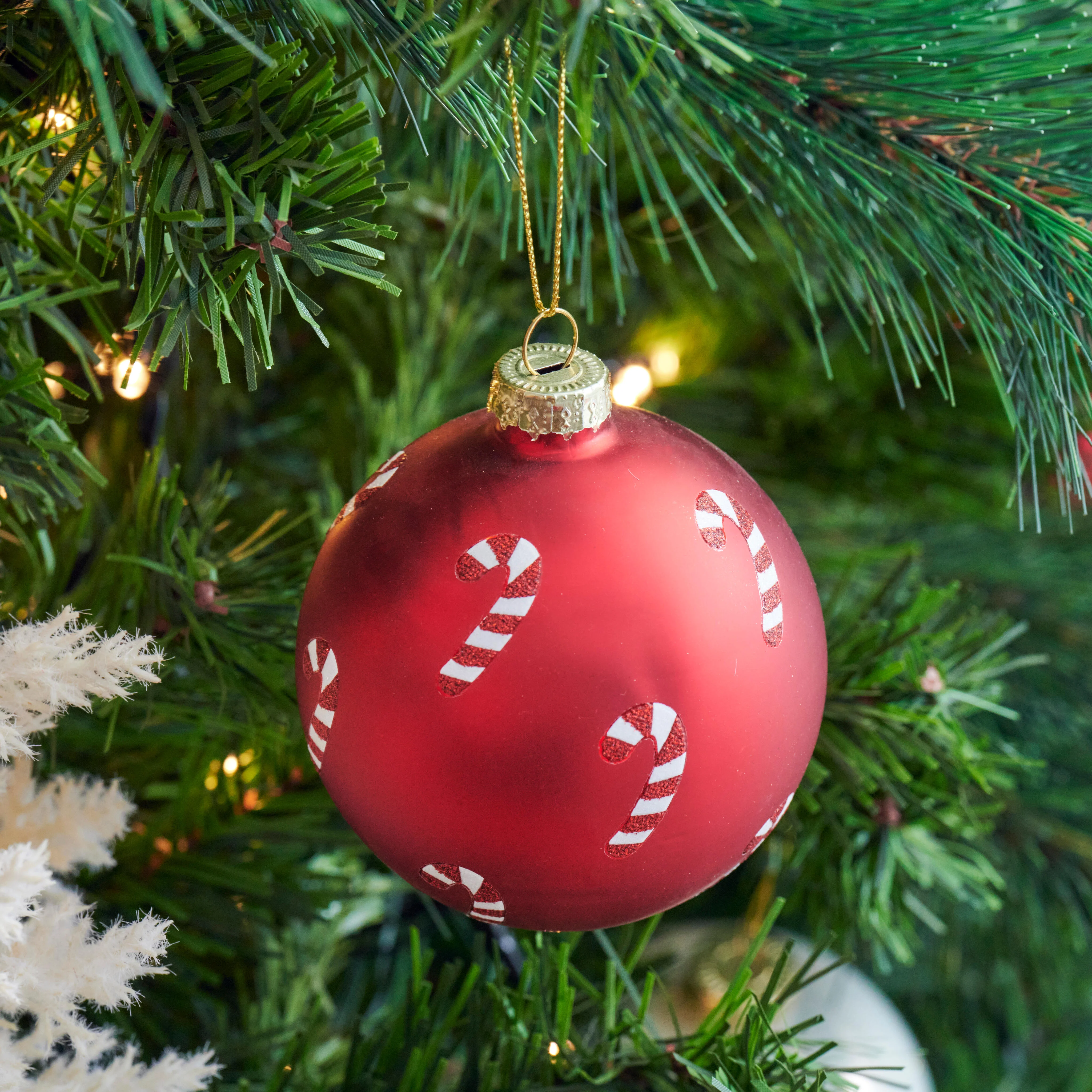 CANE Kerstbal roodØ 8 cm