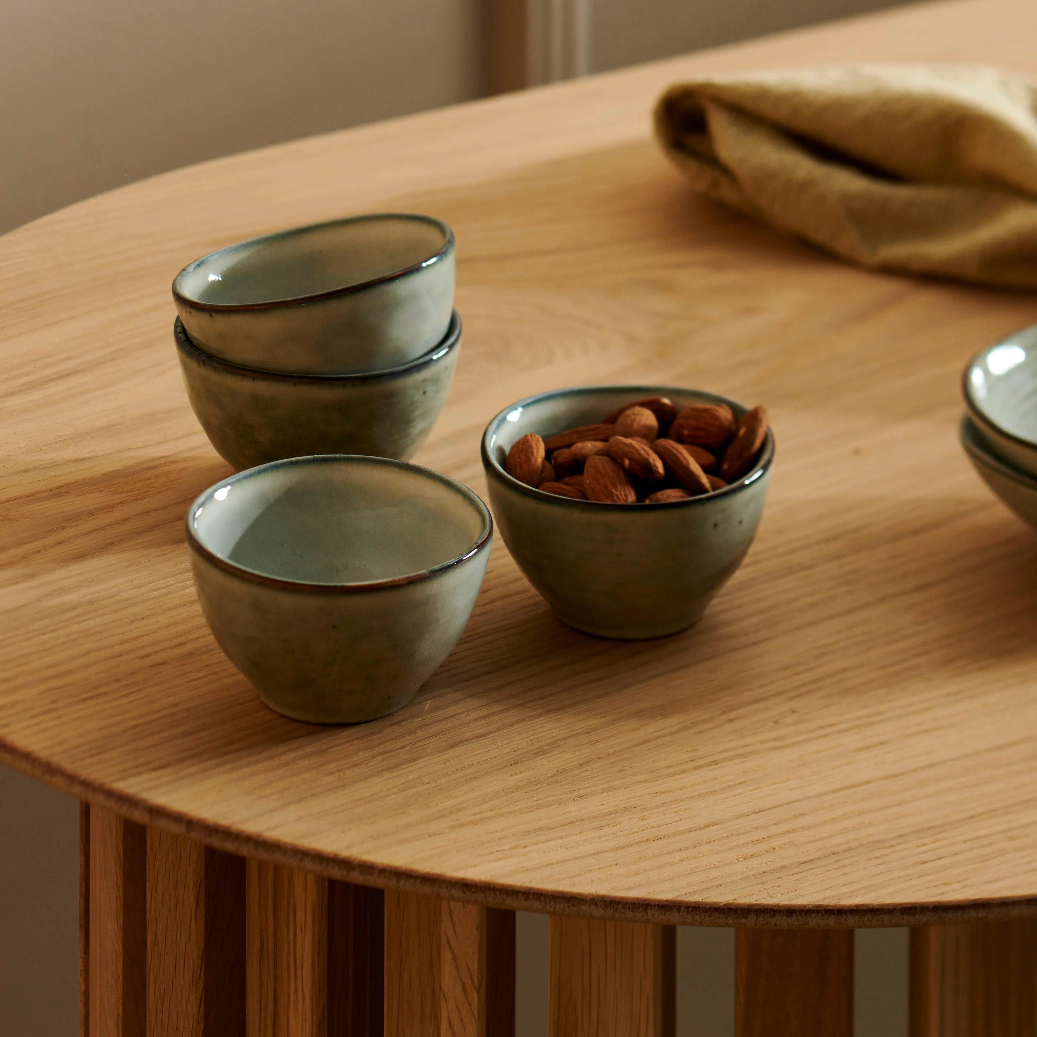 EARTH LAGOON Bowl 10 CL lichtgroen - set van 4 H 5 cm - Ø 8 cm