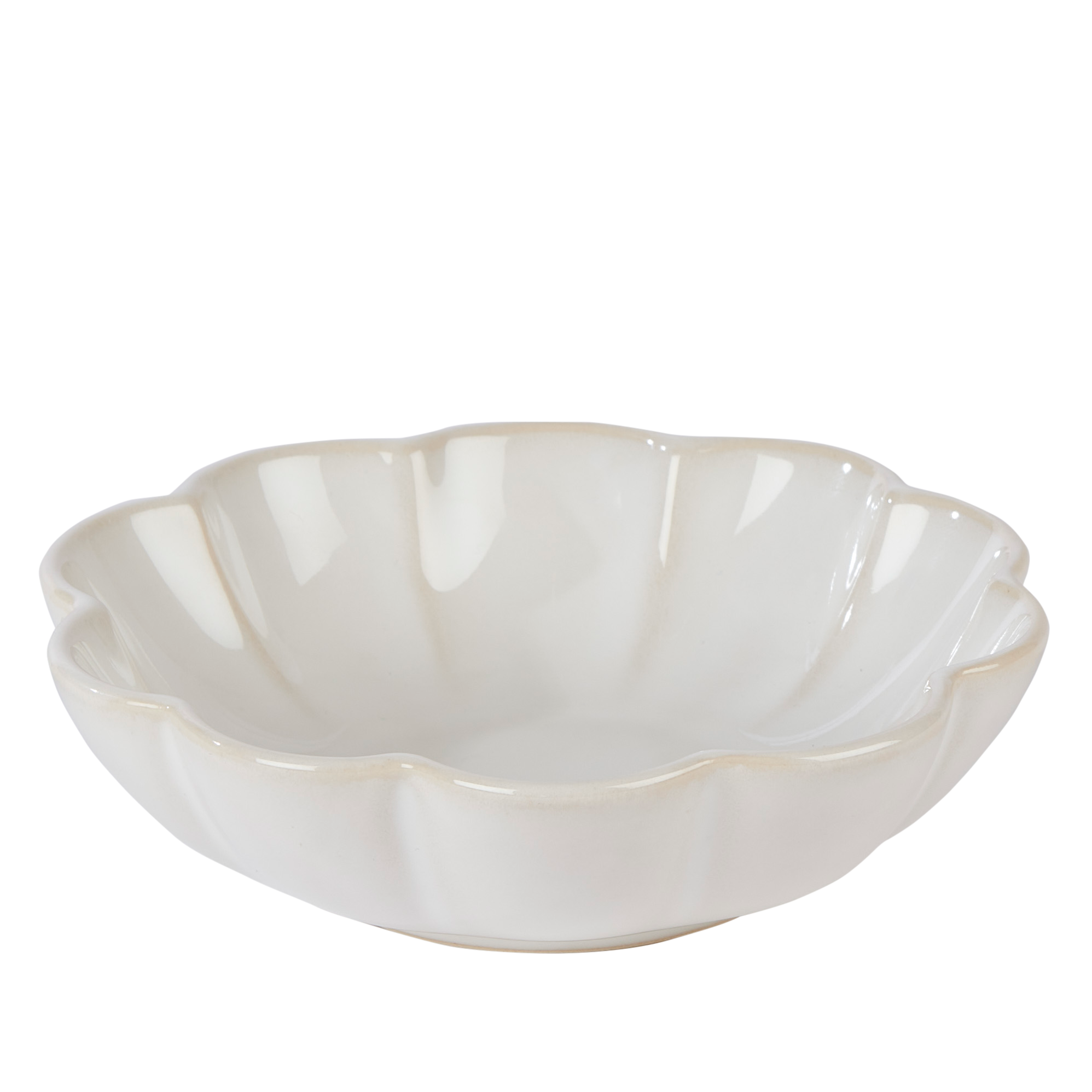 DAHLIA Bowl 18 CL wit - set van 4 H 2 cm - Ø 13,5 cm