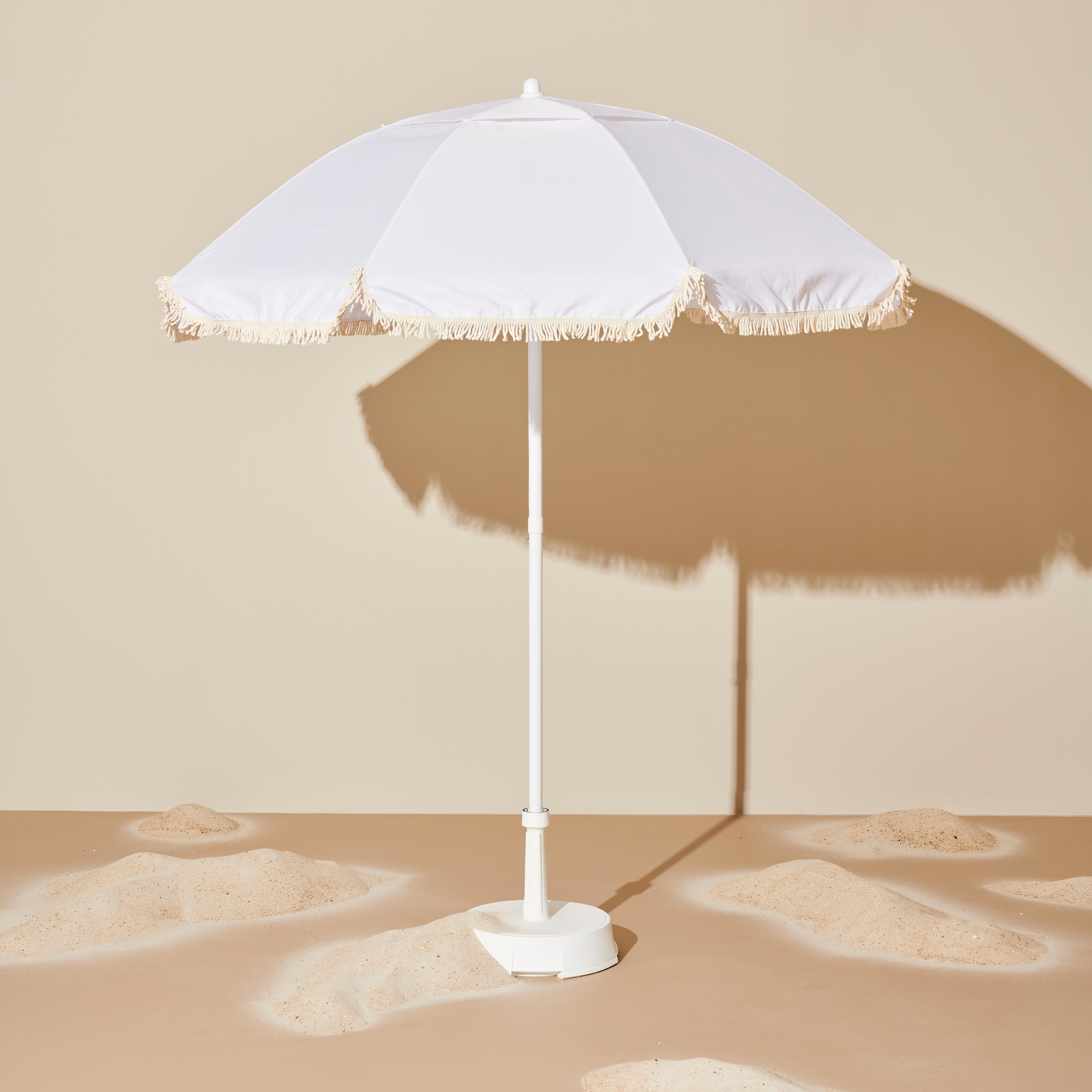 FRANJA & VALINO Parasol set witParasol met voet - CASA
