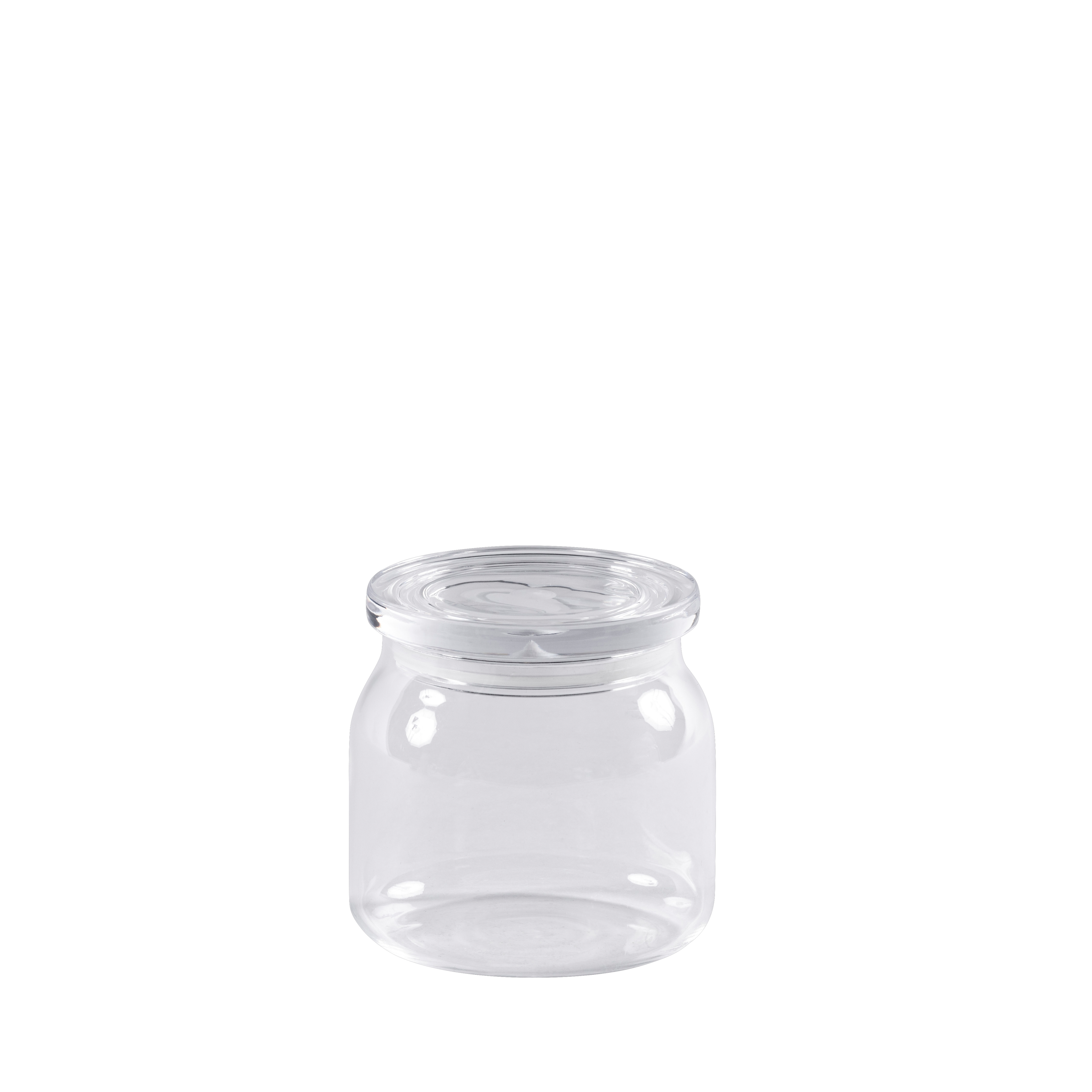 CRYSTAL  Voorraadpot met deksel transparantH 10 cm - Ø 9,1 cm - CASA