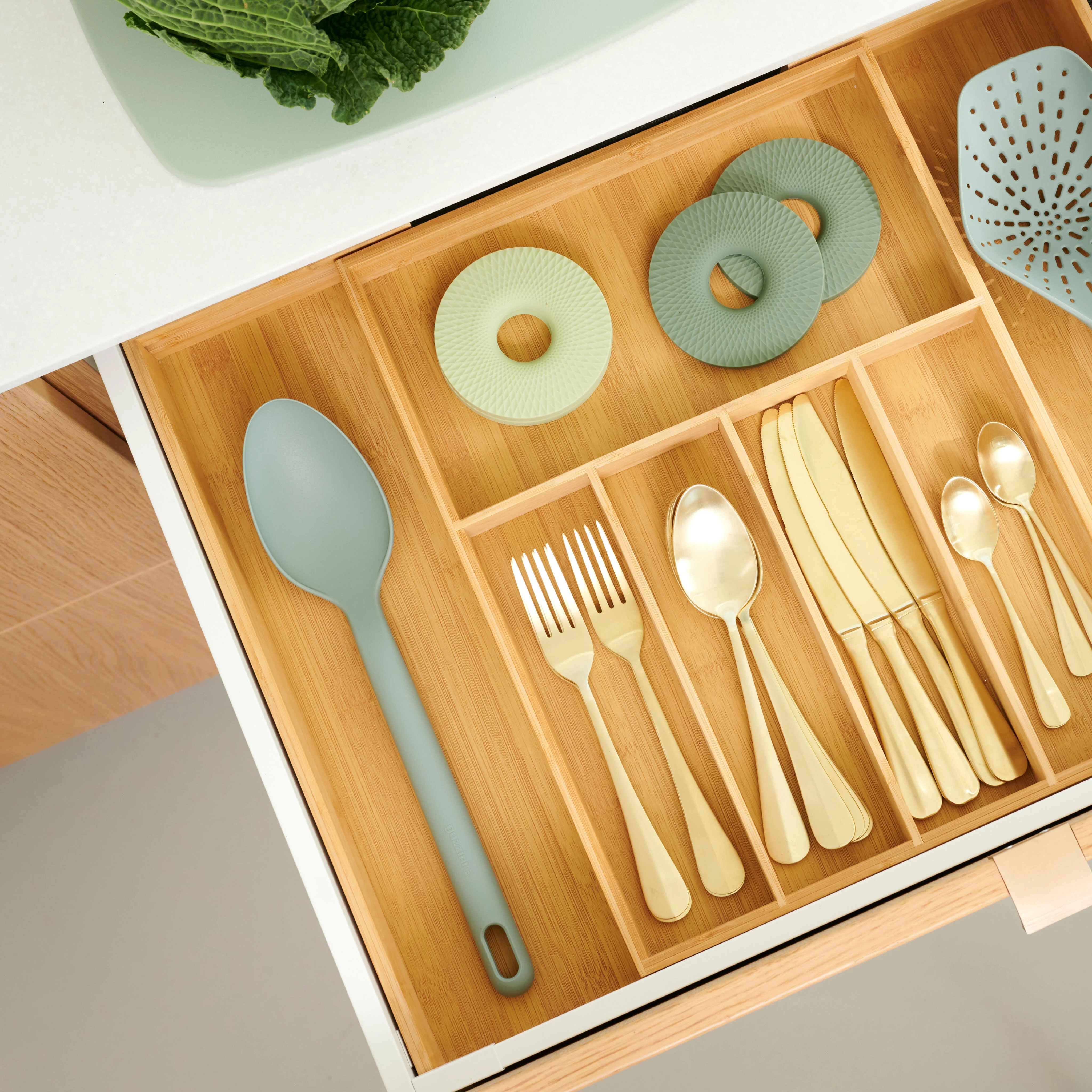 BIOLINE Serveerlepel muntB 7 x L 33 cm - CASA