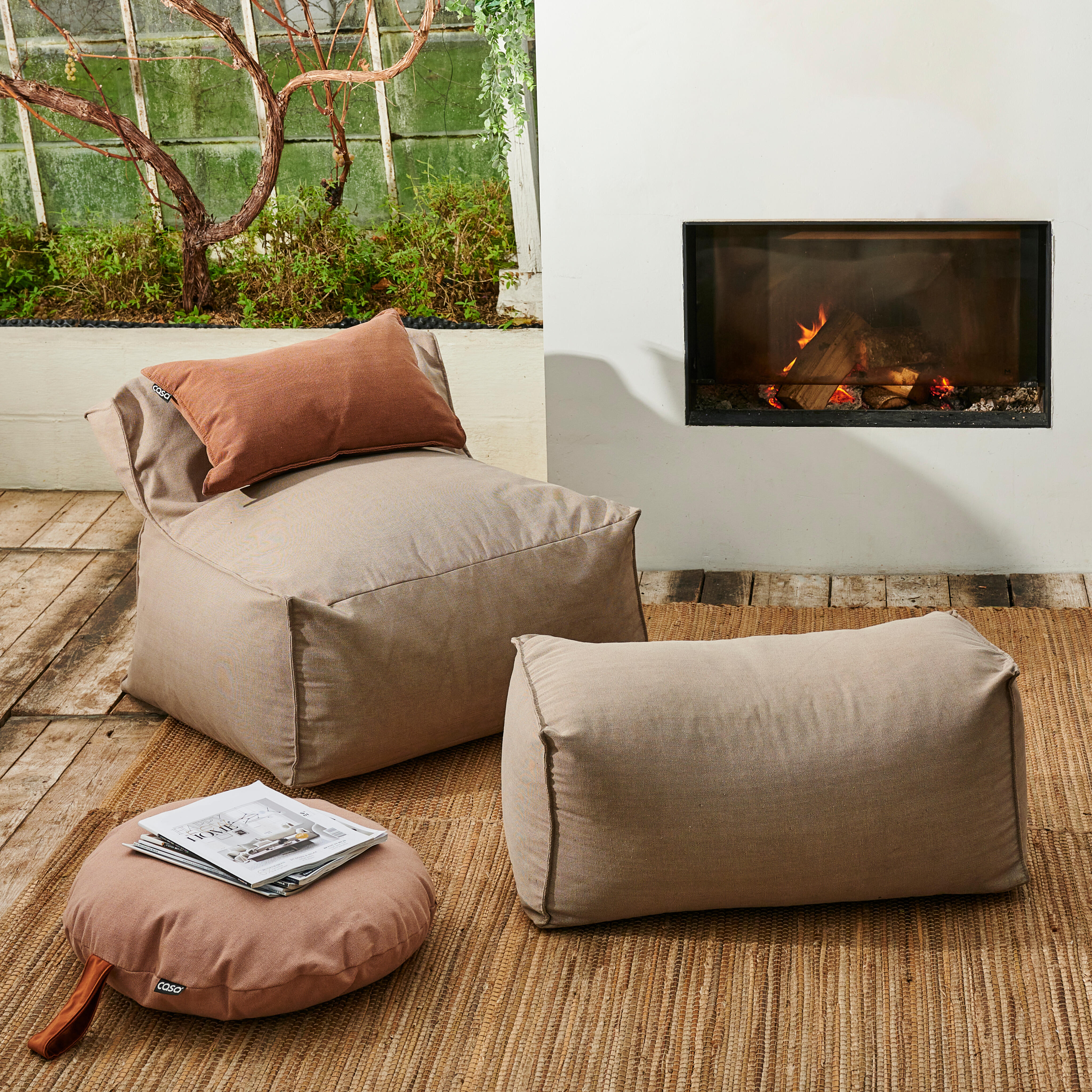 BAGIE Zitzakzetel beigeH 80 x B 80 x D 65 cm