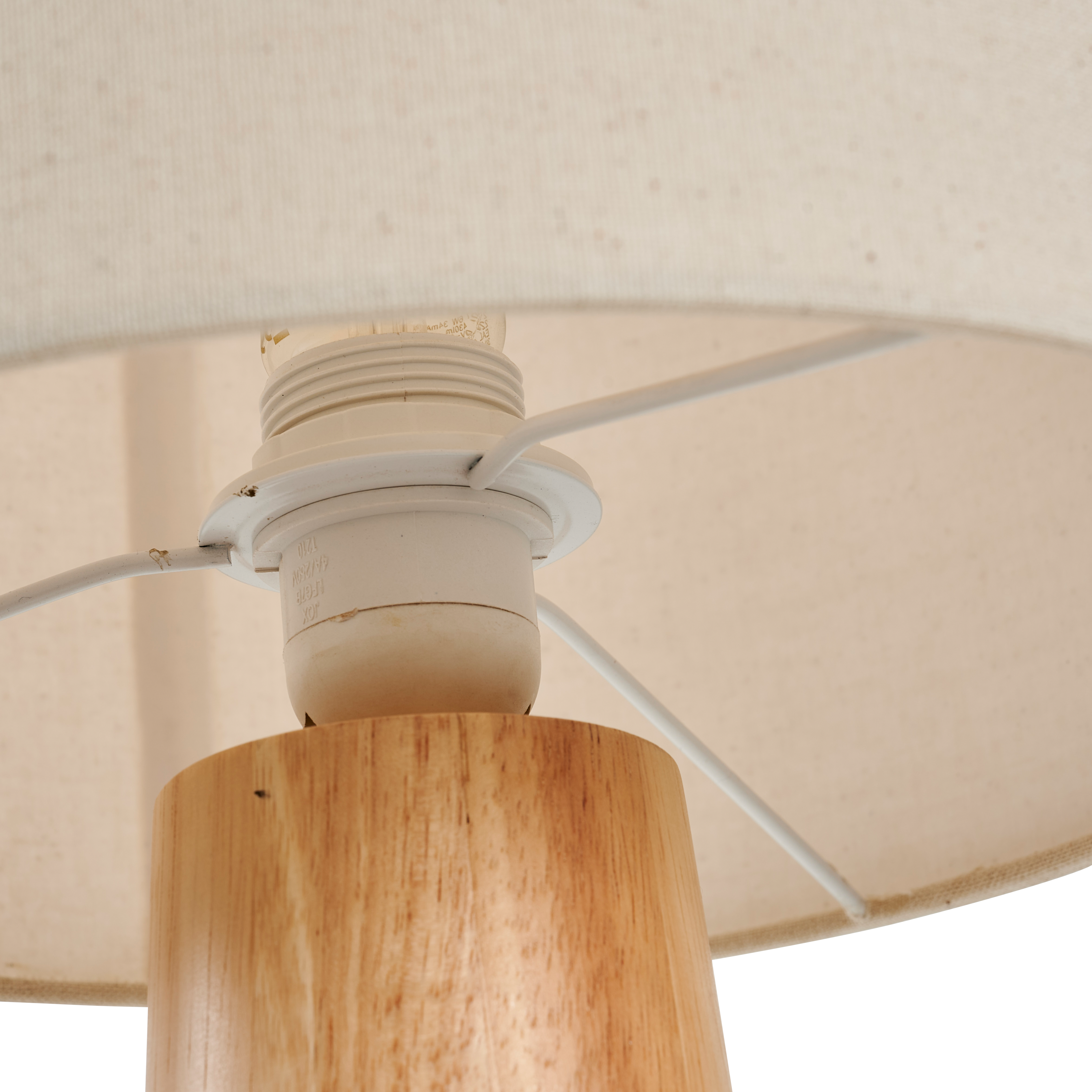 SKOG Staanlamp met kap E27 naturel, gebroken witH 145 cm - Ø 30 cm