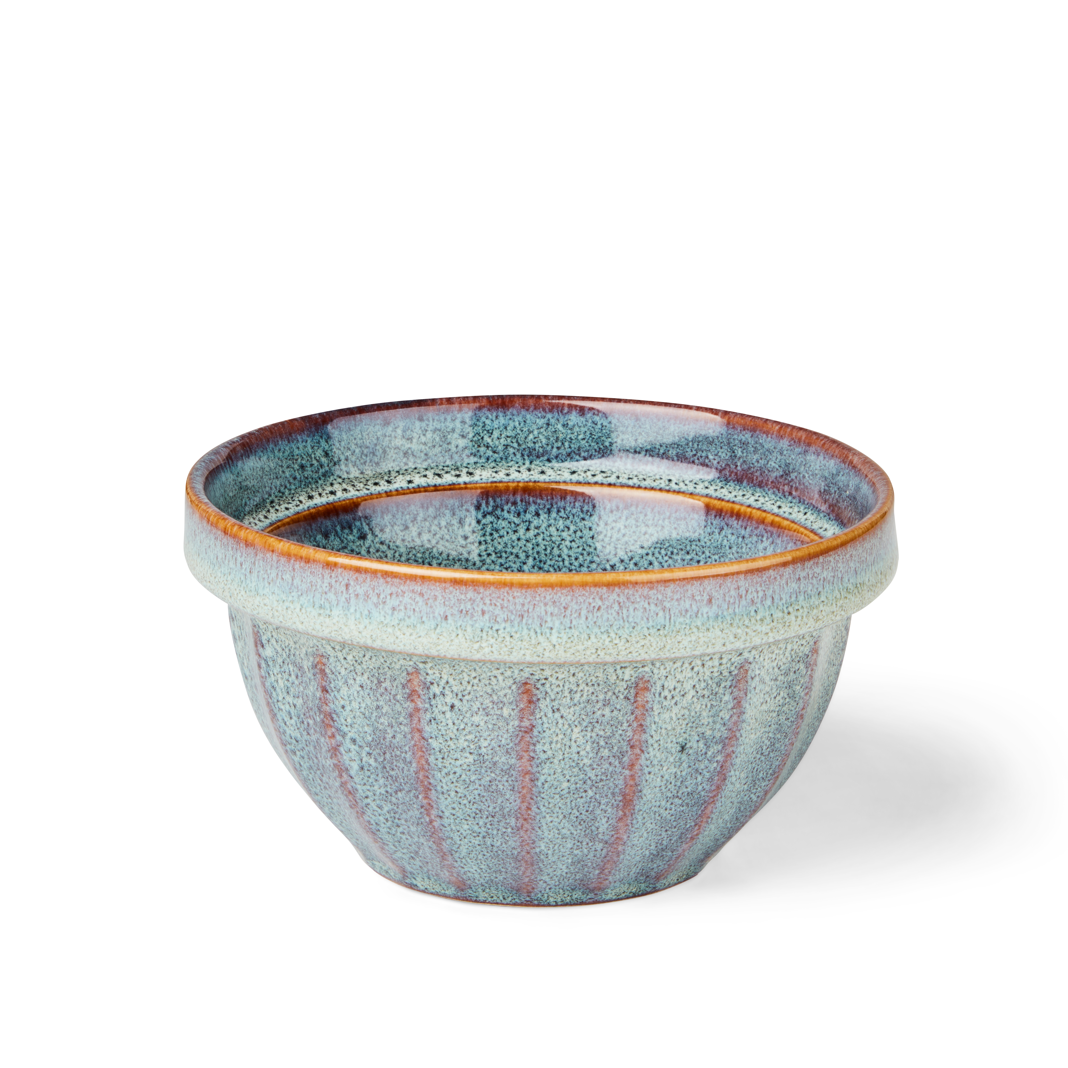 BLEND BLUE  Bowl 52 CL blauw - set van 4 H 7,6 cm - Ø 13,7 cm