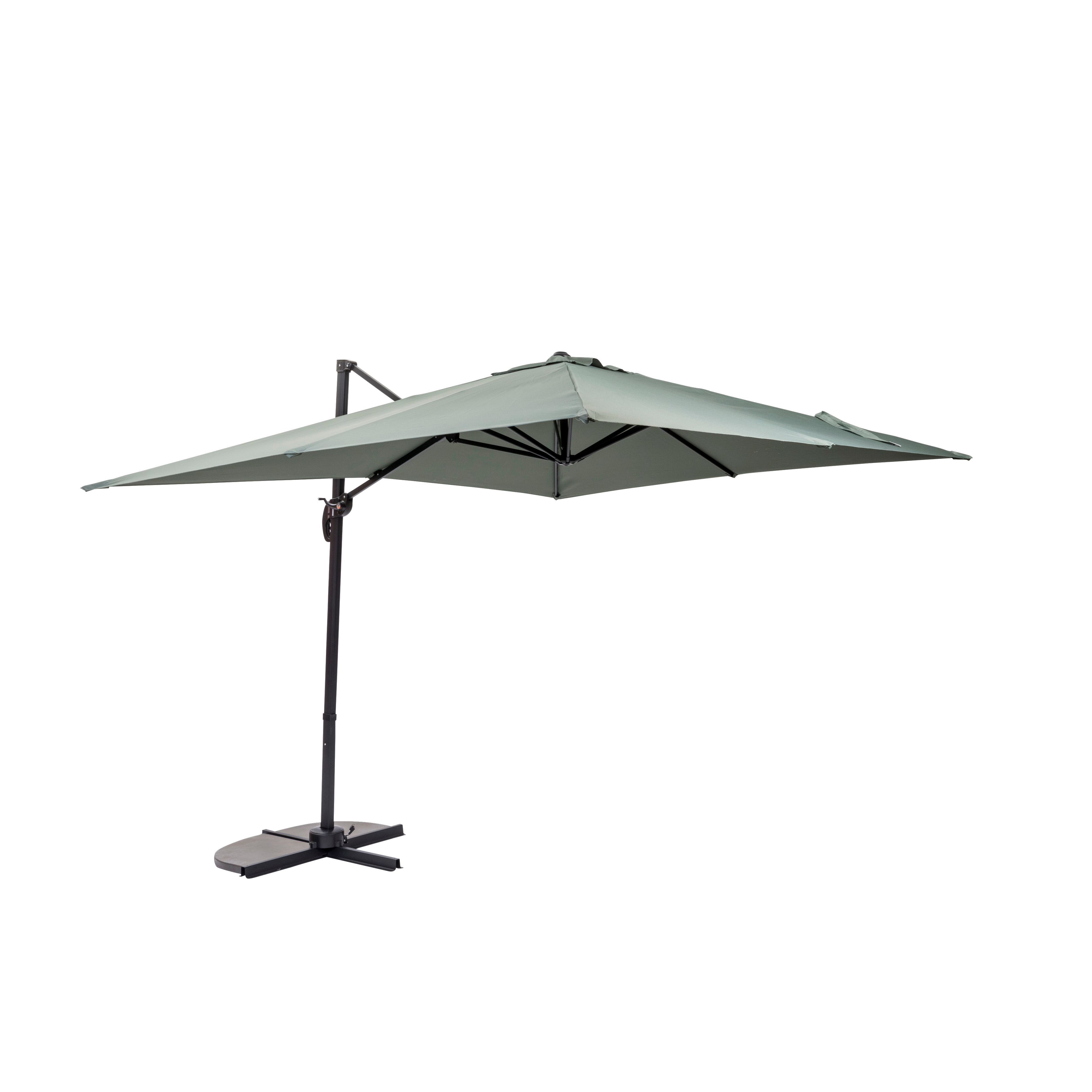 RIVA Hangparasol zonder parasolvoet groenH 250 x B 240 x L 300 cm - CASA