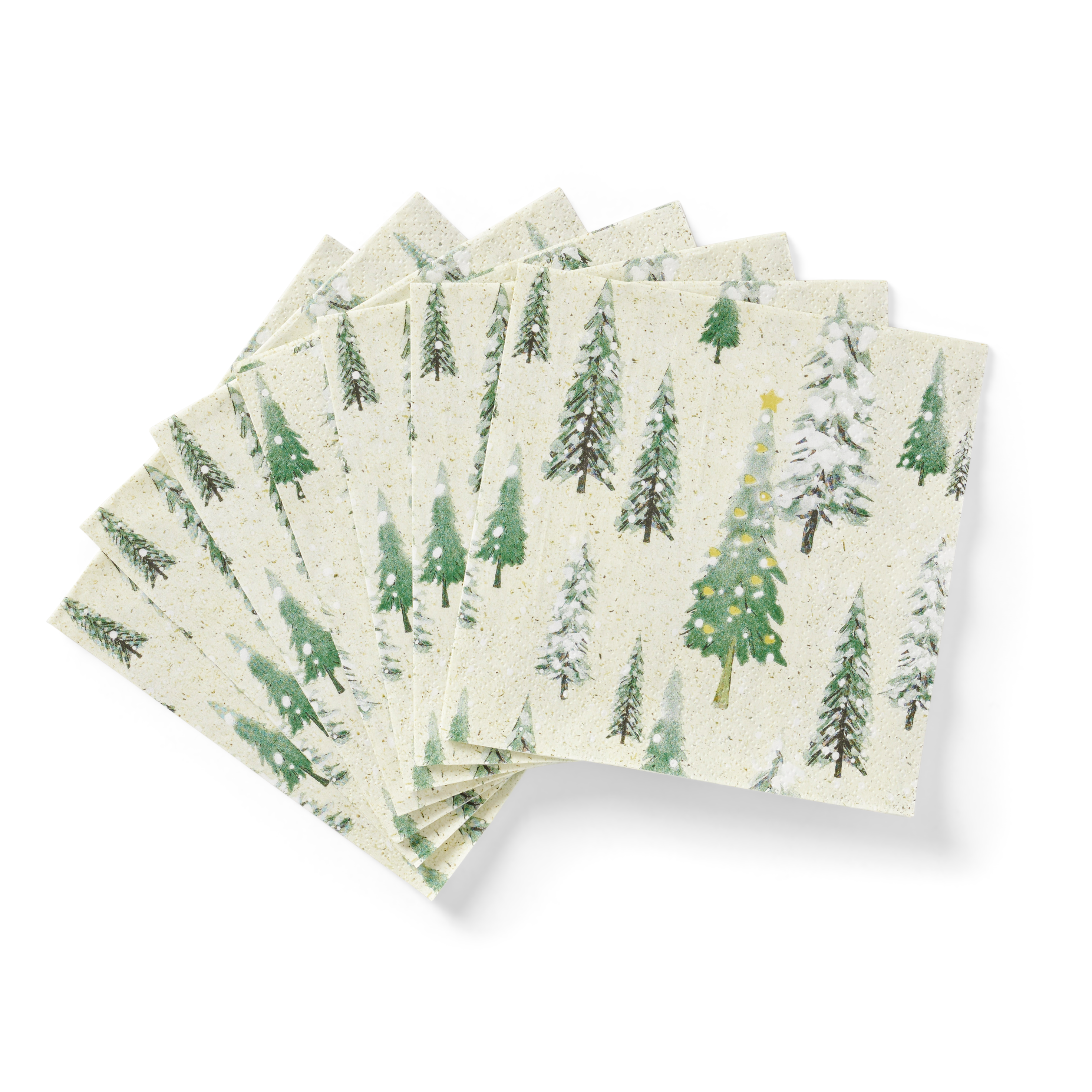 WOOD Set 20 servetten groenB 33 x L 33 cm