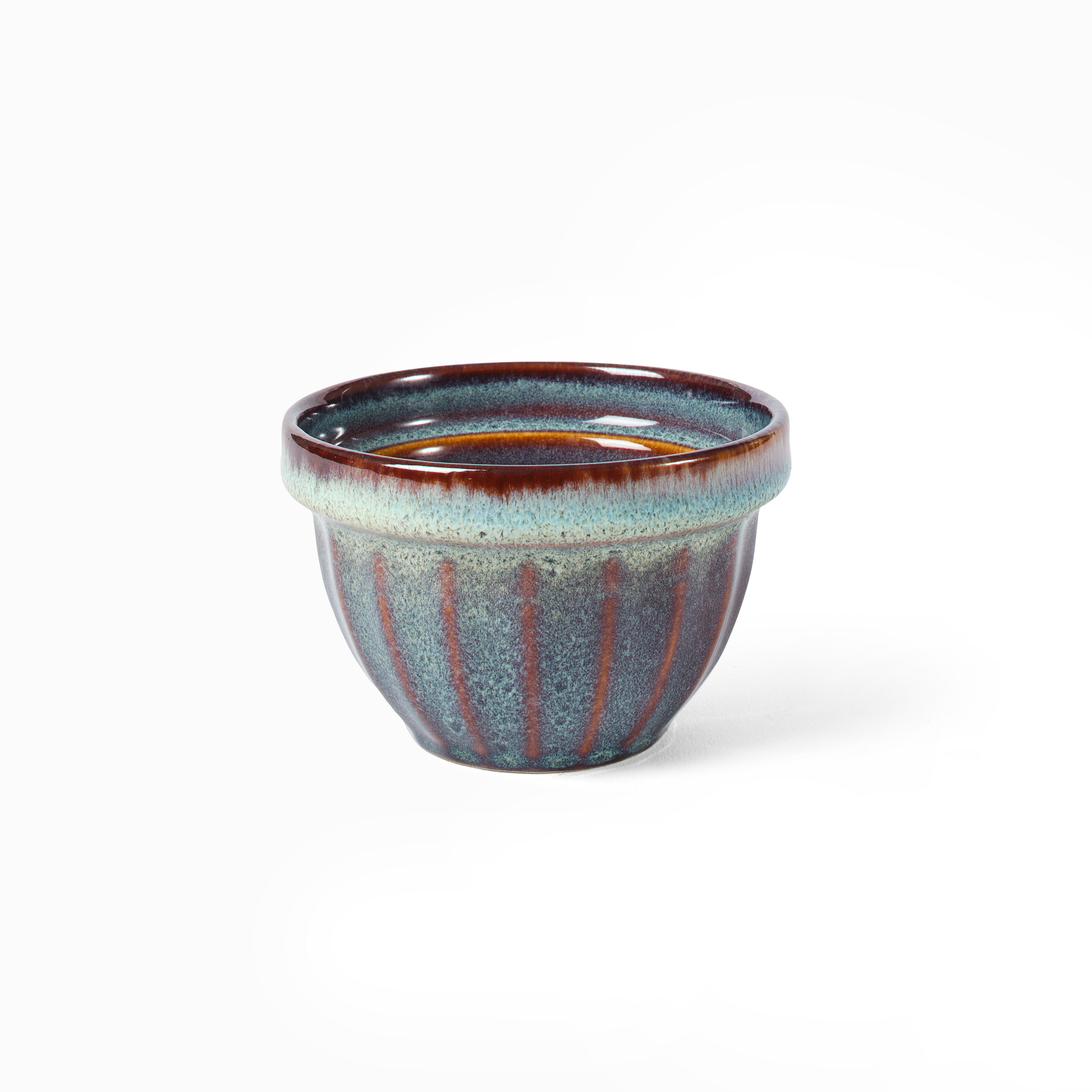 BLEND BLUE Bowl 17,5 CL blauw - set van 4 H 6 cm - Ø 9 cm