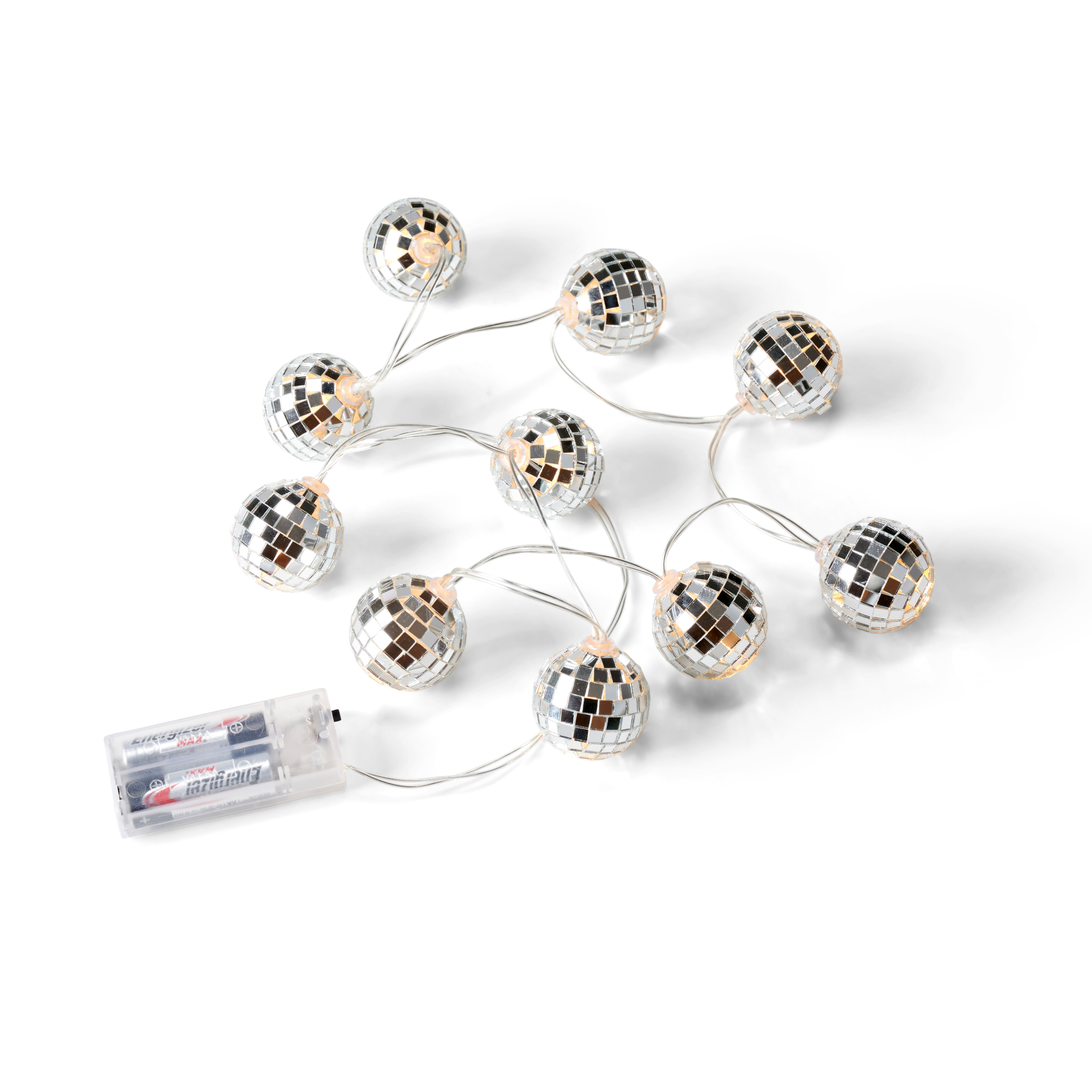 DISCOBALLS Lichtsnoer zilver