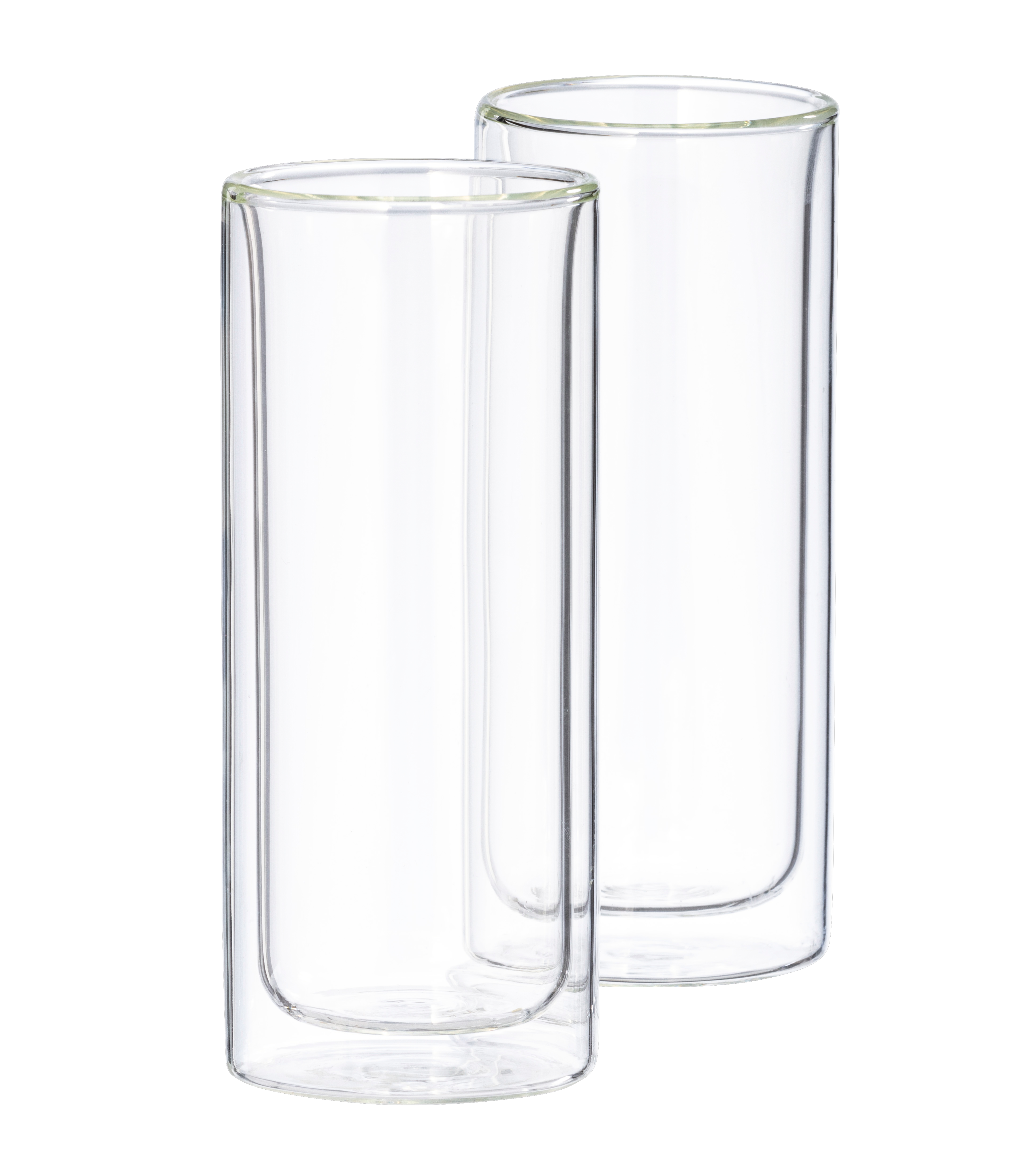 RELAX Dubbelwandige glazen set van 2 30 CL transparantH 15,5 cm - Ø 6,5 cm