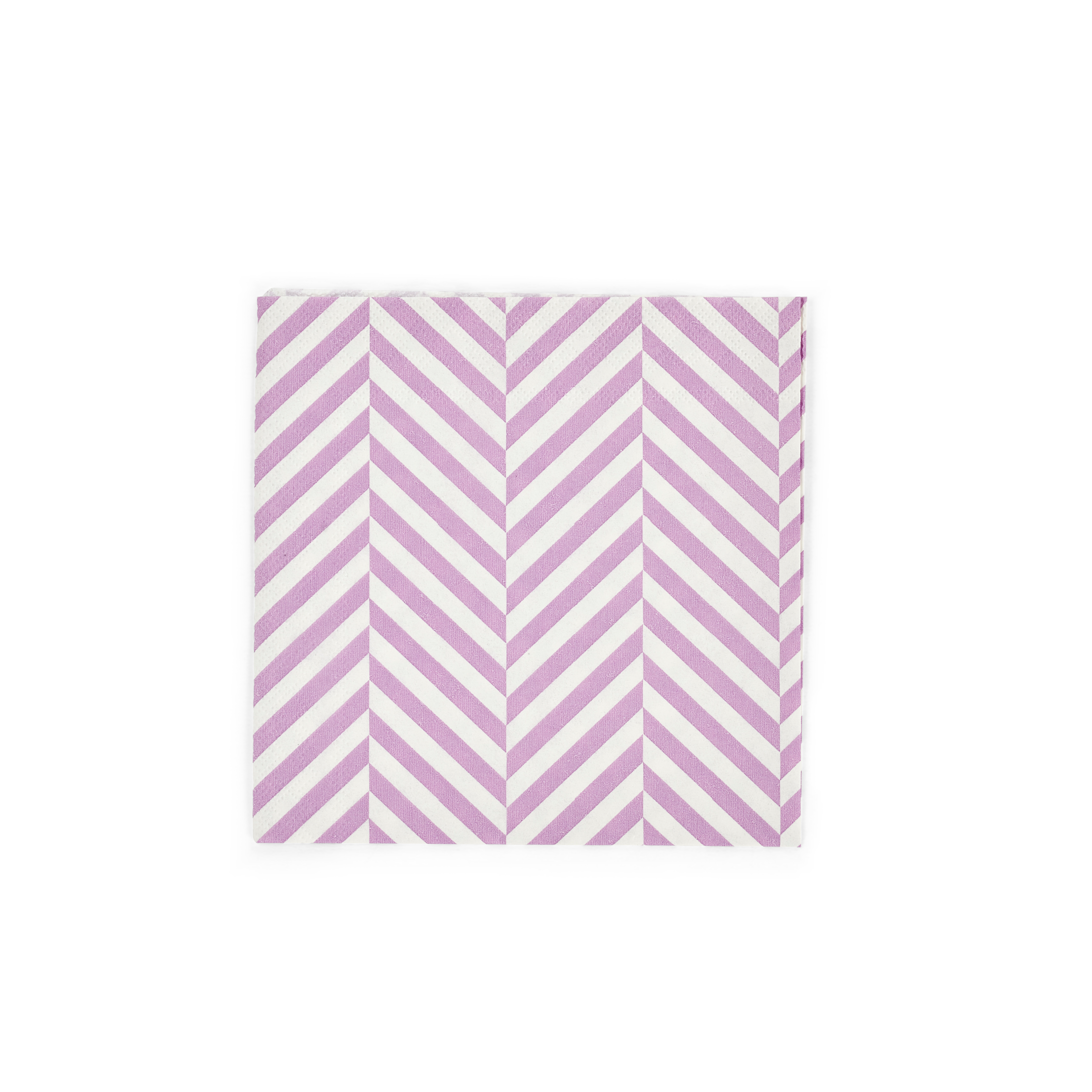 CHEVRON Set van 20 servetten paarsB 25 x L 25 cm