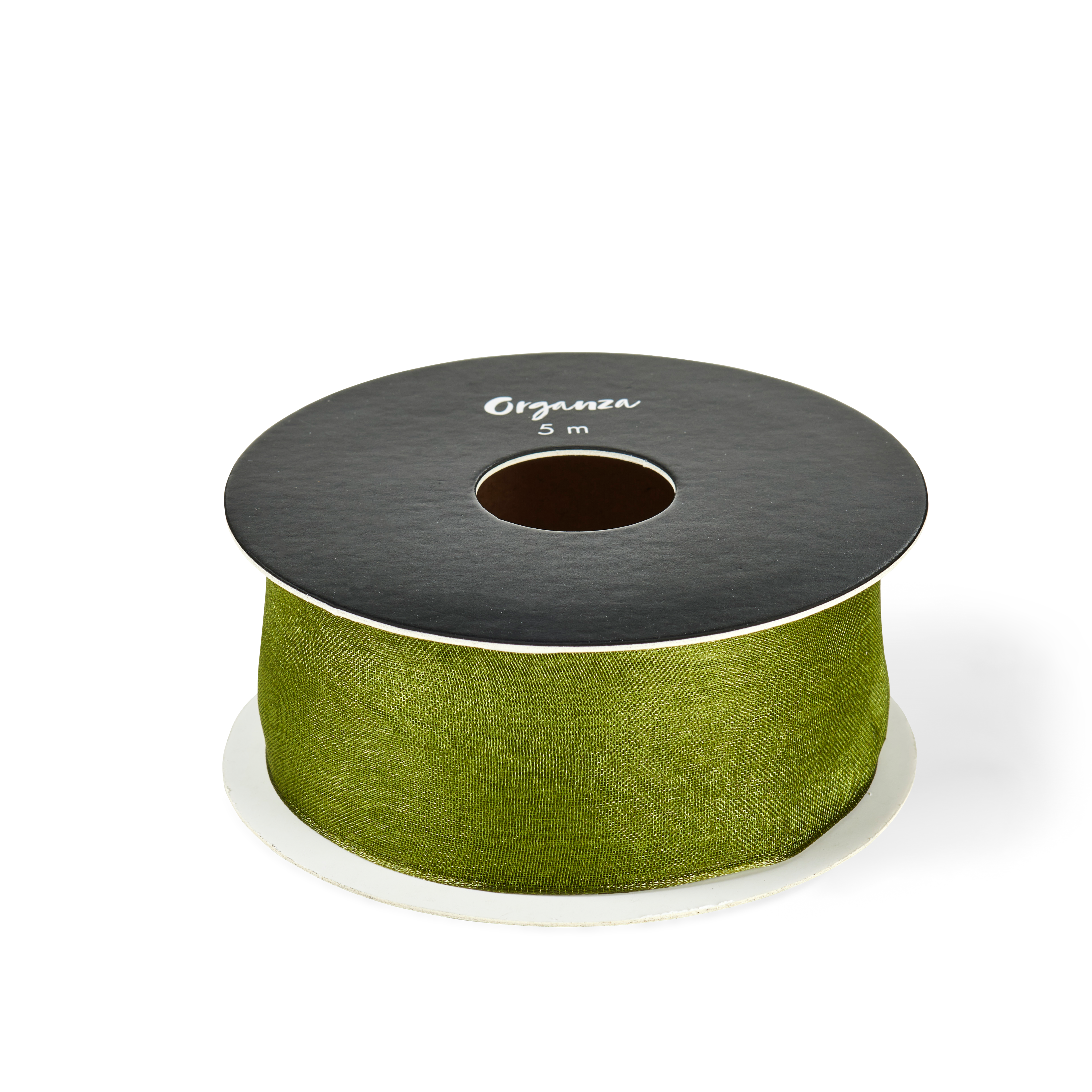 ORGANZA Lint met draad groenB 4 x L 500 cm