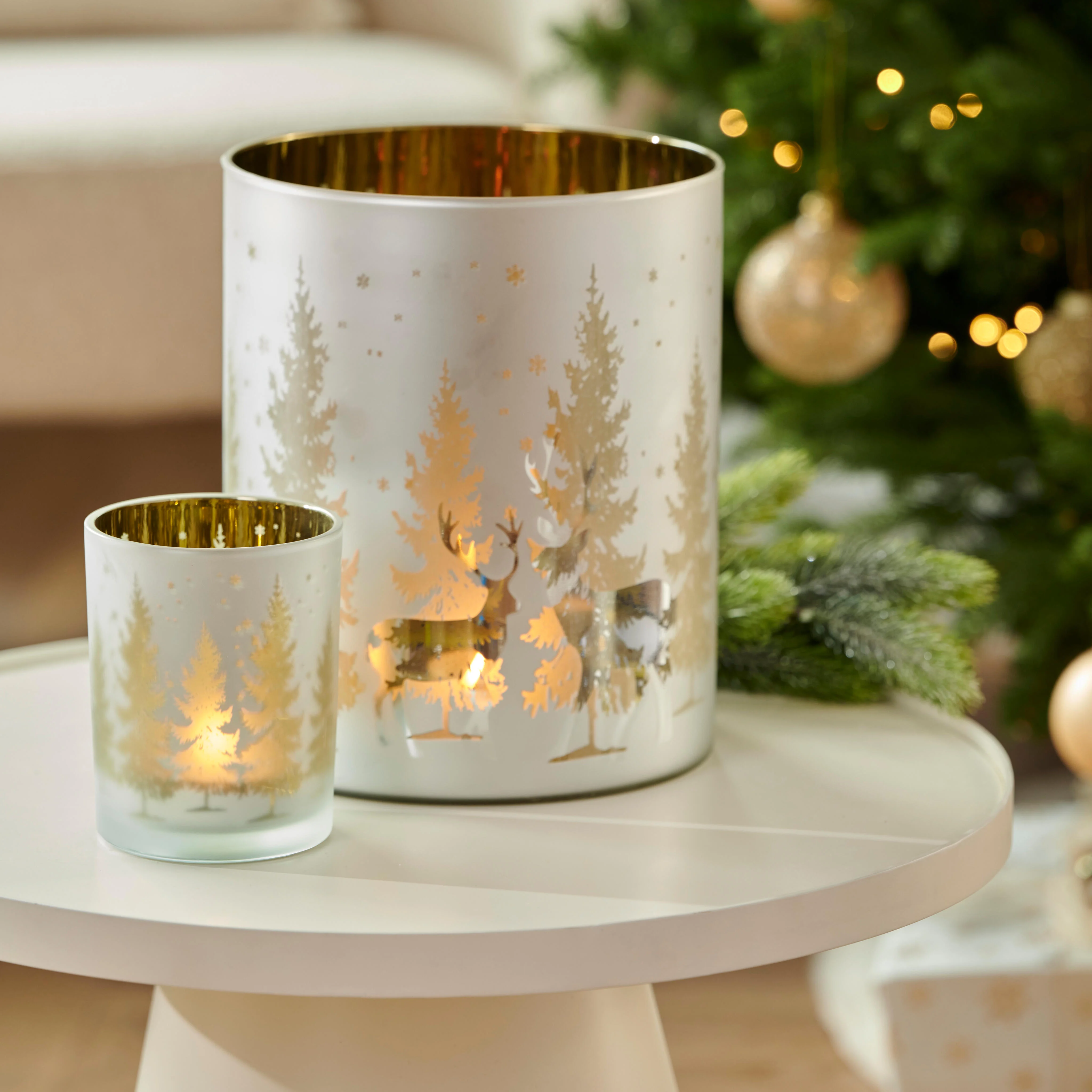 FORESTSCENE Partylight groenH 12,5 cm - Ø 10 cm