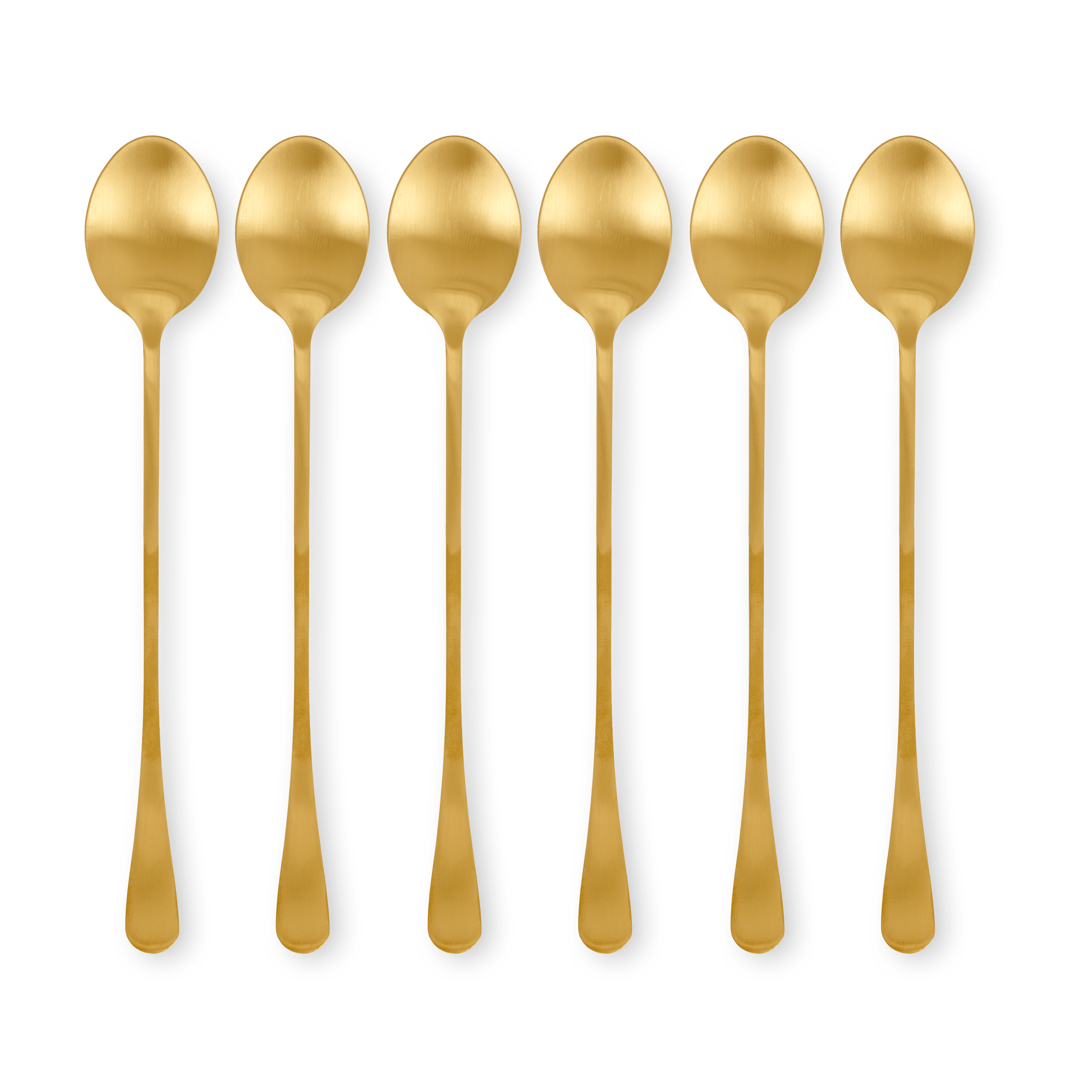 AXELLE Cocktaillepel set van 6 goudL 20 cm