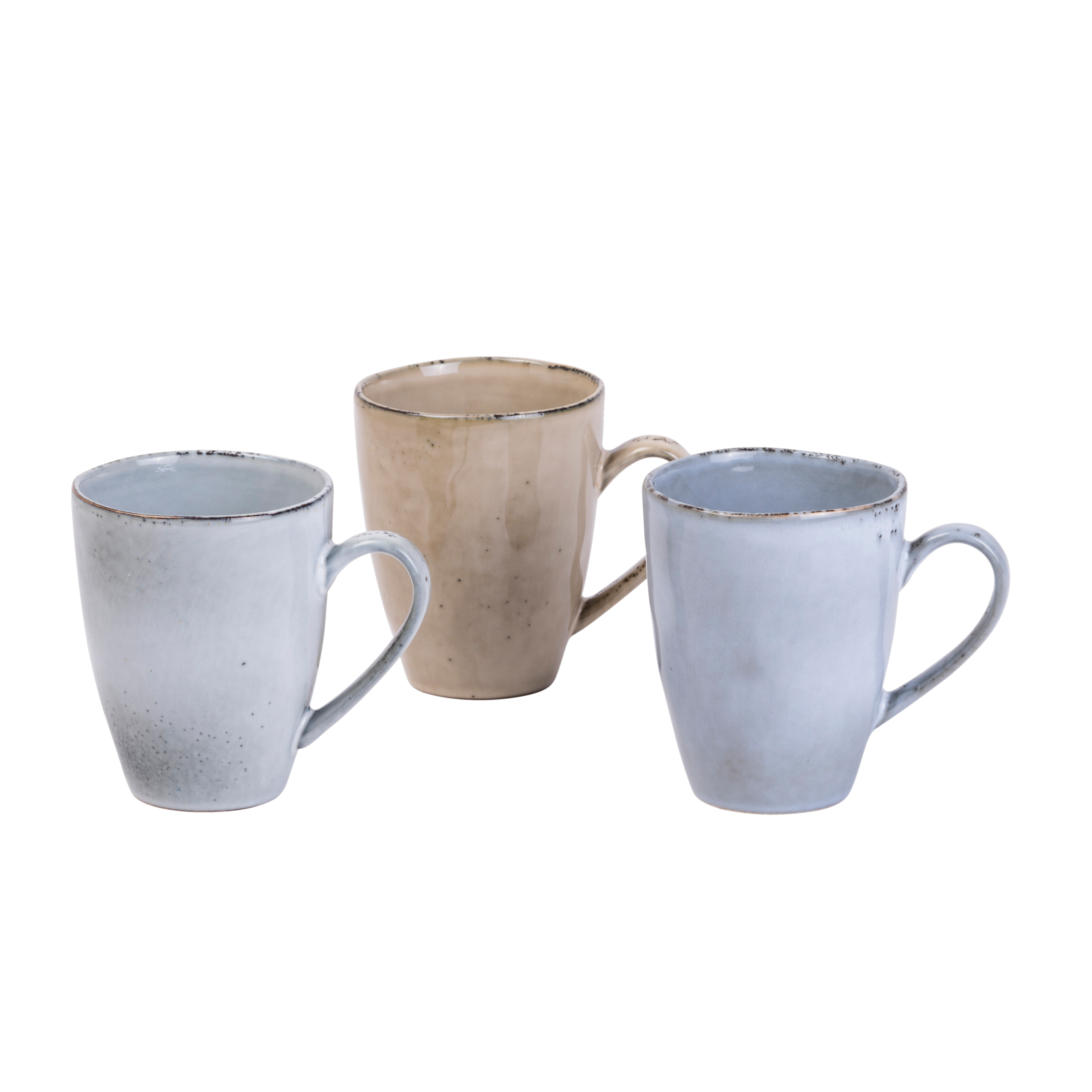 EARTH LAGOON Mok met handvat 30 CL lichtgroen - set van 4 H 10,5 cm - Ø 8 cm