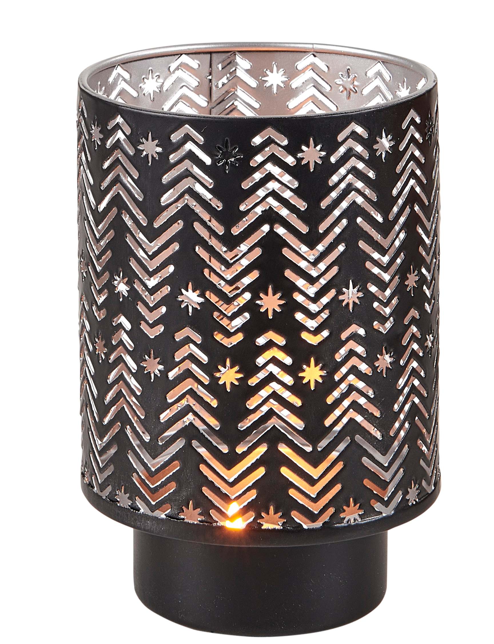 DESIGN Partylight zwart, zilverH 13 cm - Ø 9 cm