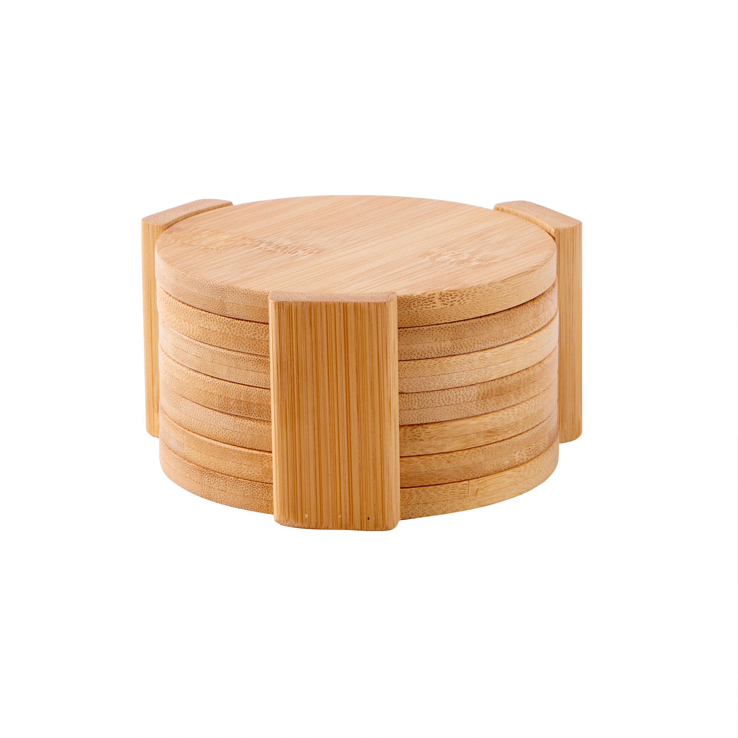 PANDA Glasonderzetters set van 6 naturelØ 10 cm