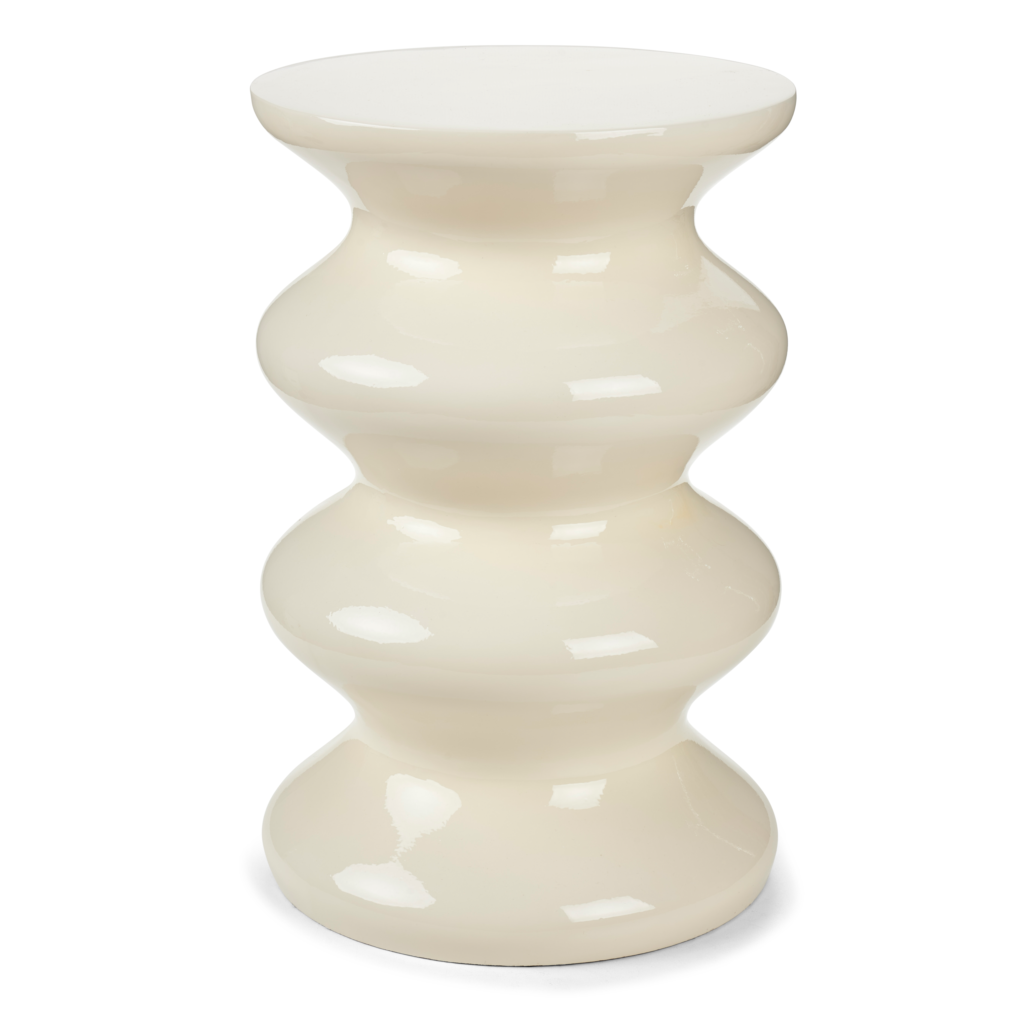 WAVY Bijzettafel beigeH 55 cm - Ø 35 cm