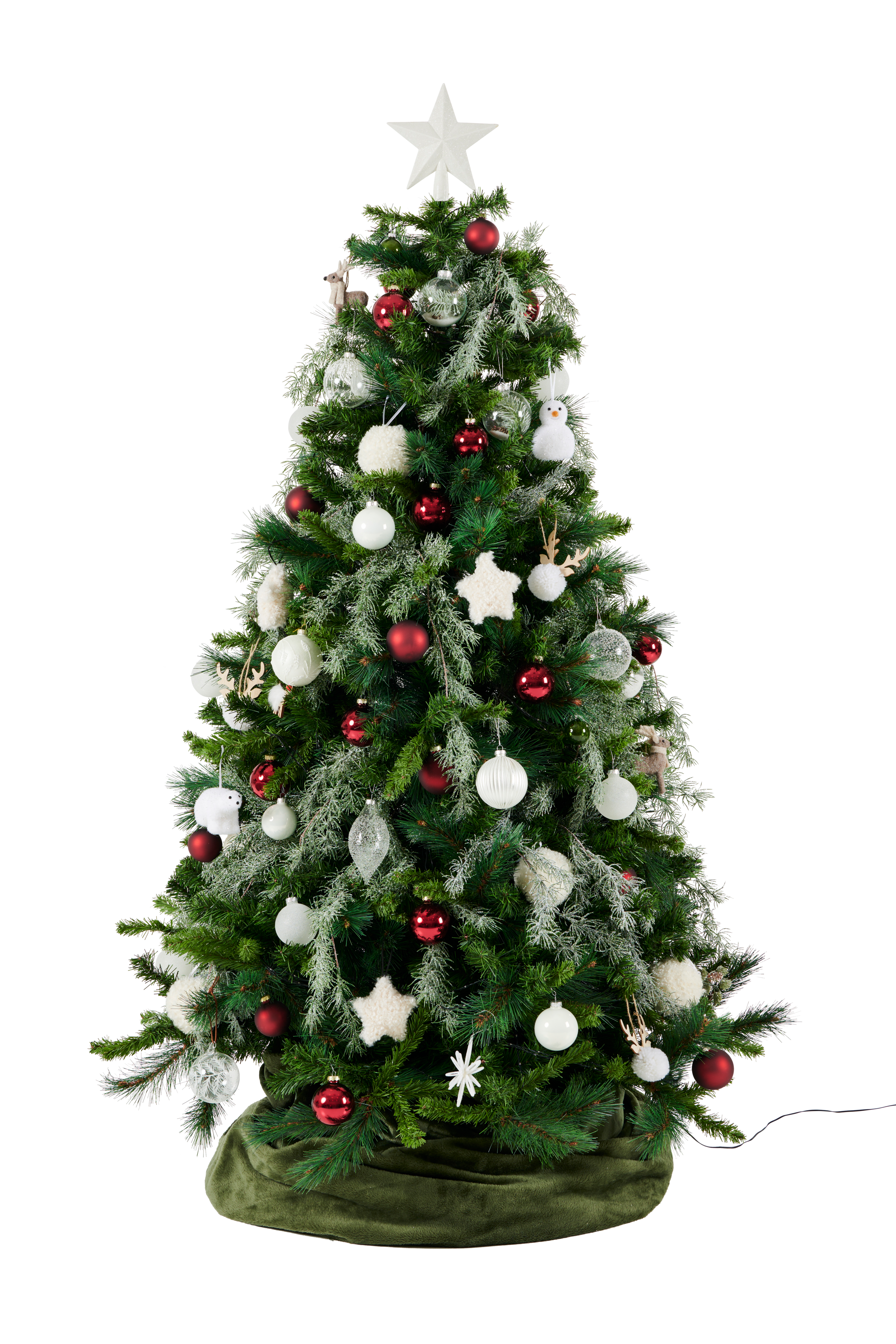 WHITE Kerstbal set van 12 witØ 6 cm