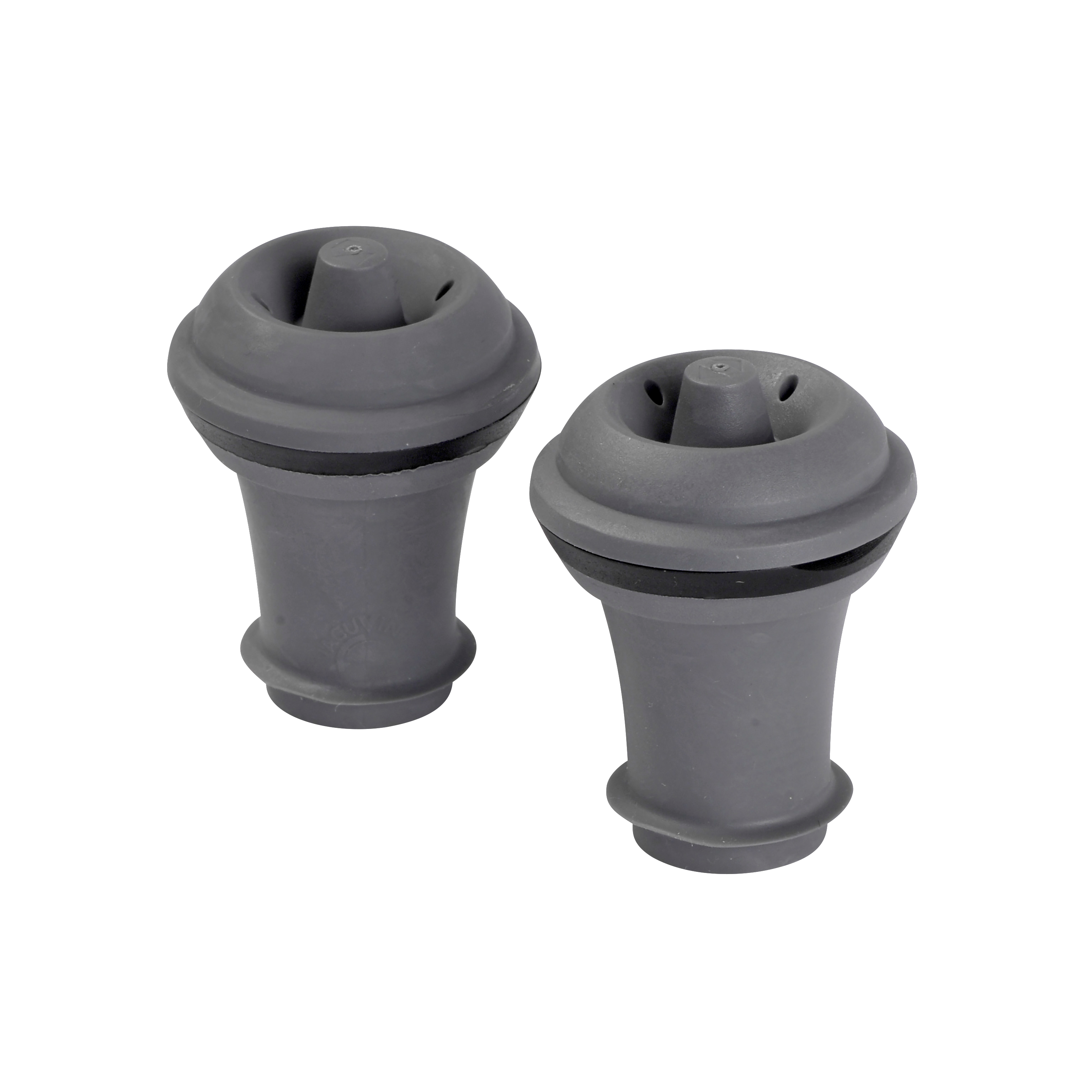 VACUVIN Wijnstoppen set van 2 grijsH 4 cm - Ø 3 cm