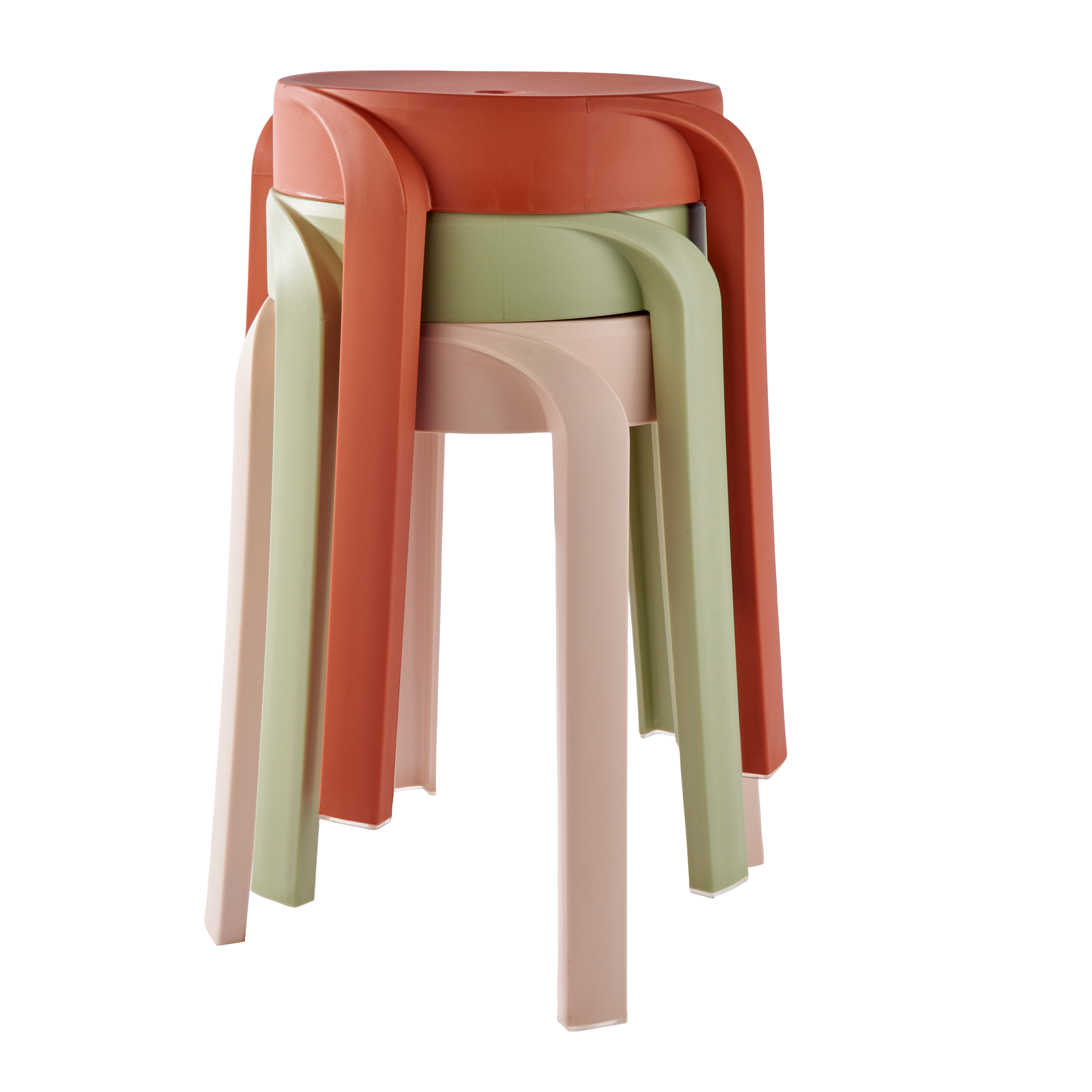 KARLUS Kruk beigeH 46 cm - Ø 43 cm